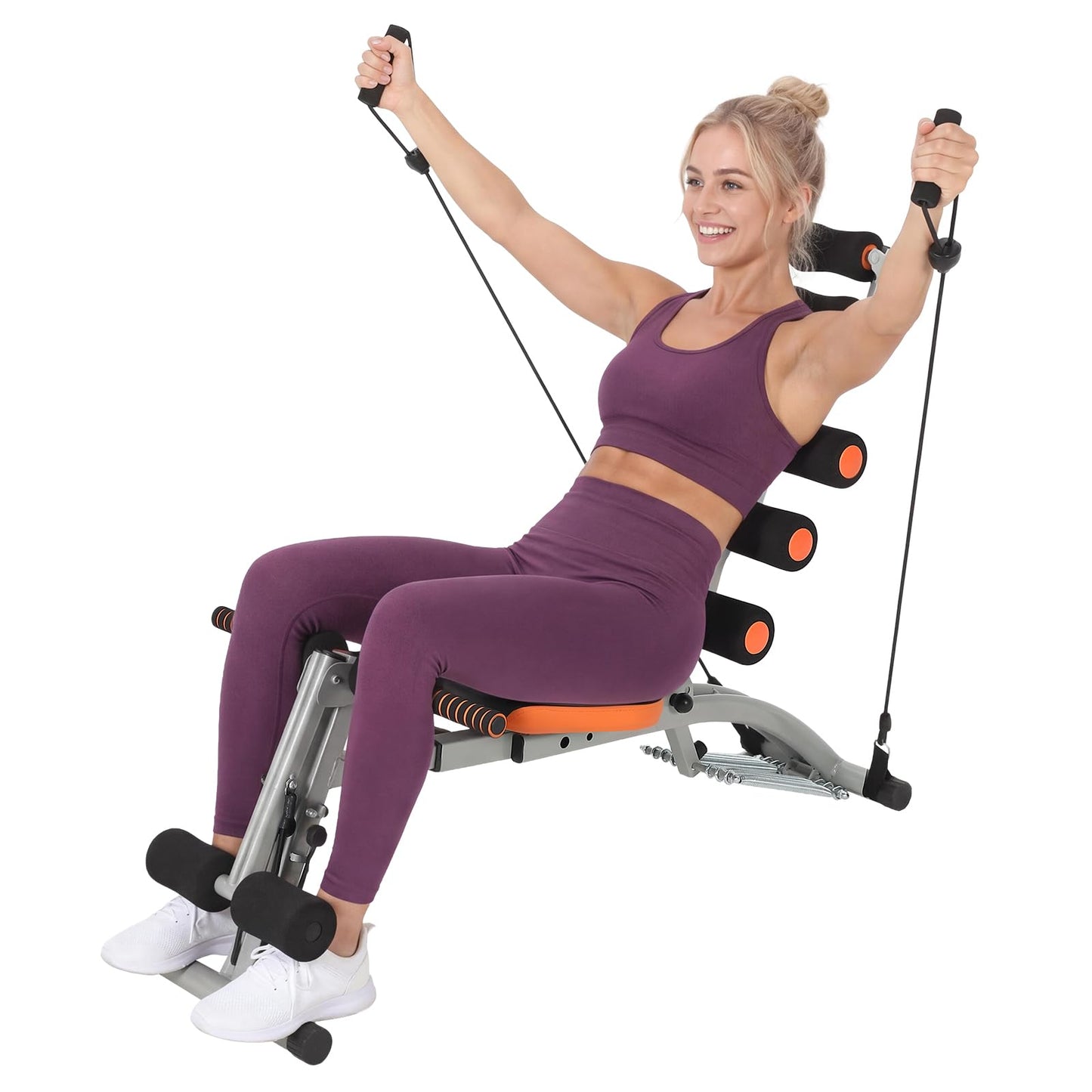 Abdominal Workout Bench,Adjustable Ab Machine for Home Gym,Multi-Functional Exercise Bench for Full Body Workout