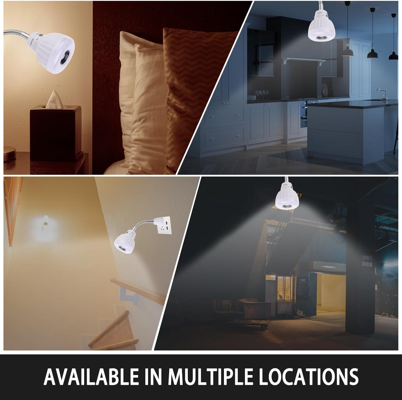 eyesfon (5, Plug in Motion Sensor Light, Dusk to Dawn Night Light AC Outlet Plug-in Wall Stair Lamp Indoor Smart Motion