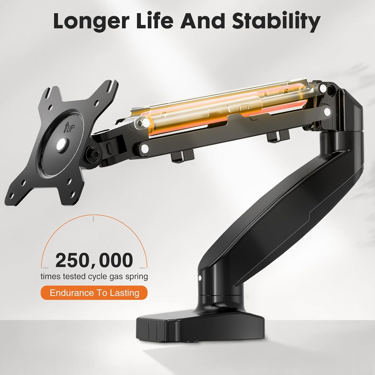 Simple Deluxe 13" 32" Single Monitor Arm, to Adjustable Desk Monitor Stand Mount, Black