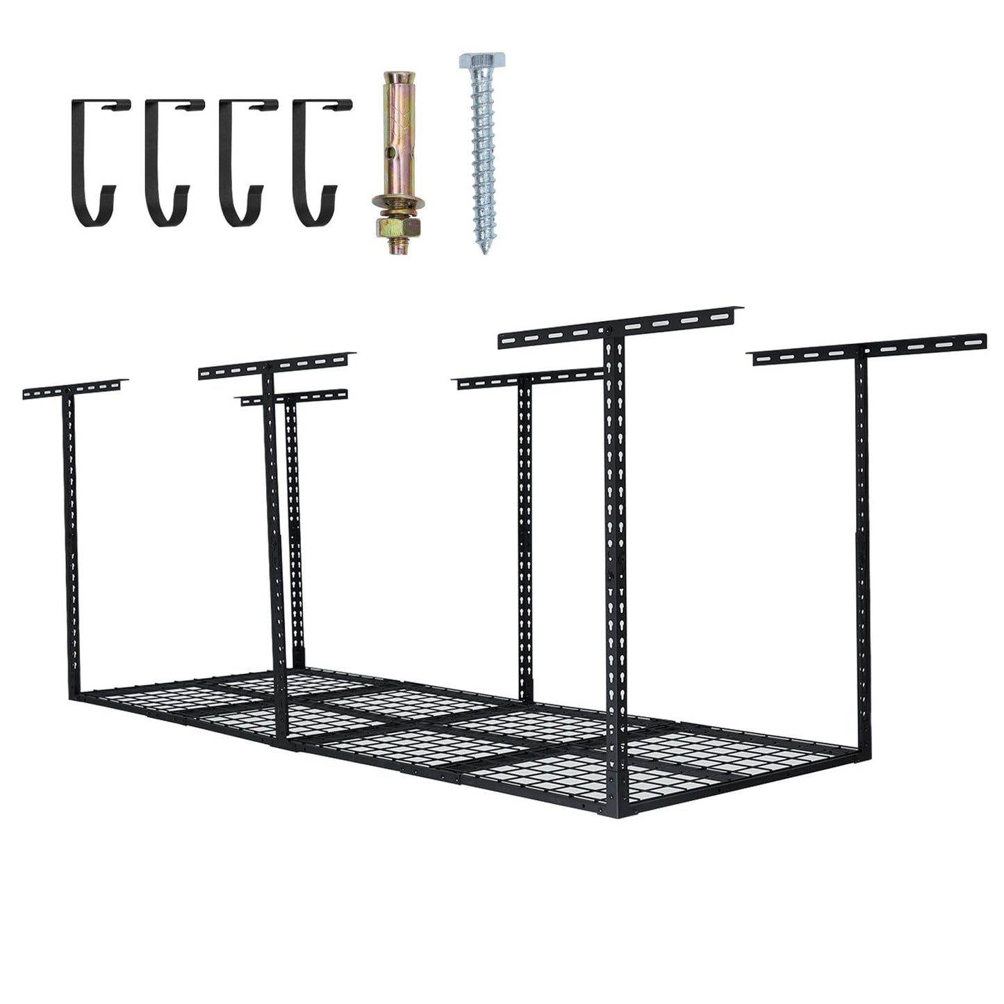 GarveeHome Garage Ceiling Storage Racks - Heavy Duty, 96'' * 36'', Adjustable Cold Rolled Steel Racks, 600 lb. Loading Weight Capacity