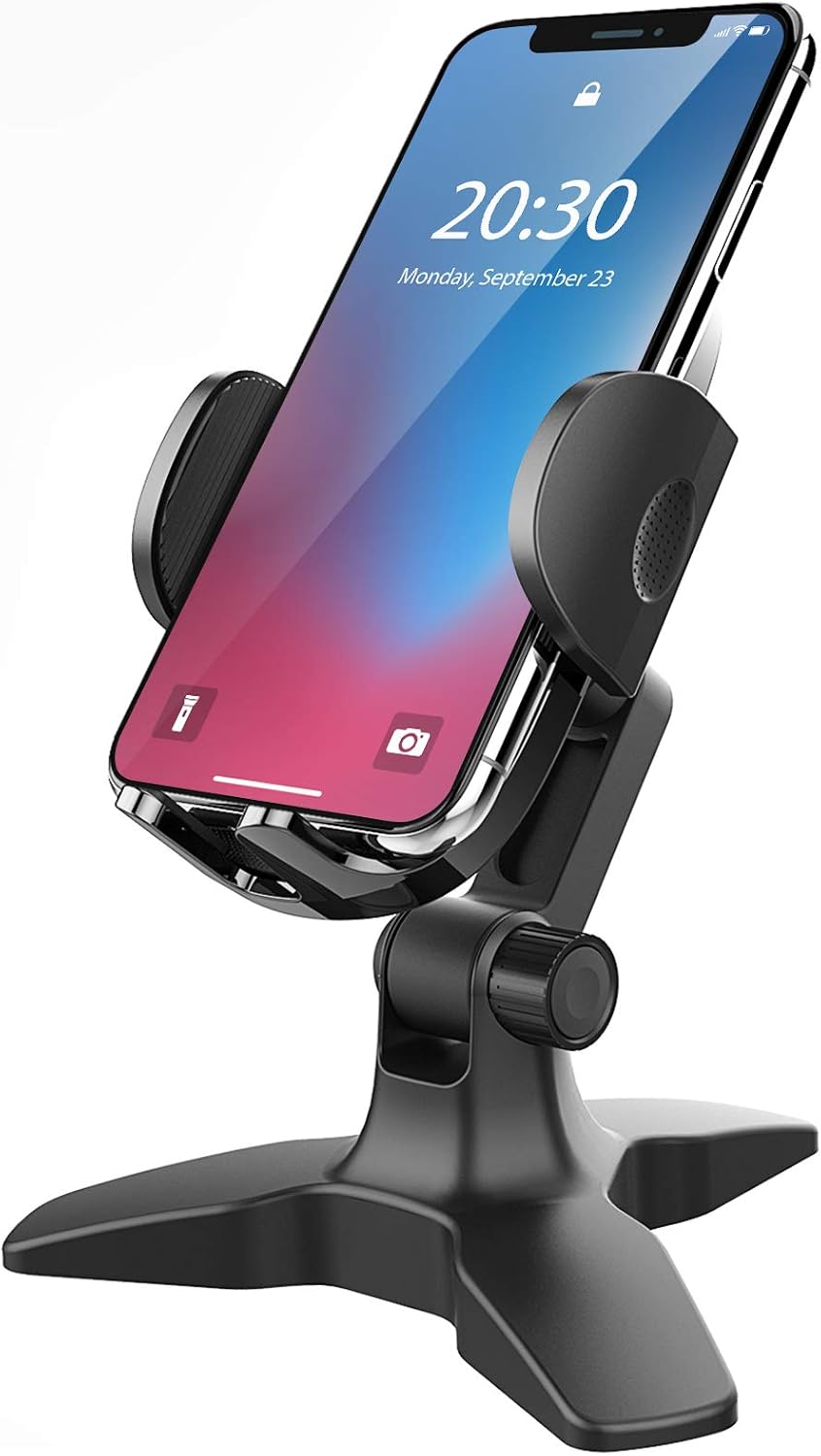 APPS2Car 4.7-6.8" Heavy Duty Phone Stand - Adjustable Desktop Holder for Video Calls, Compatible with Smartphones