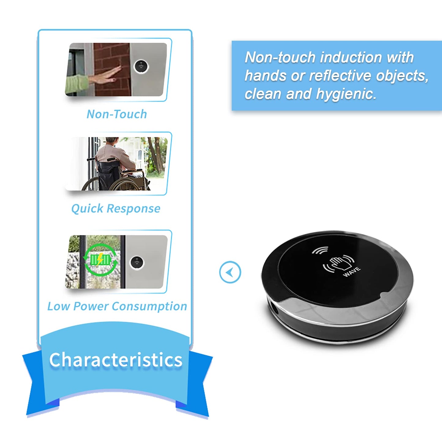 Olideauto Door Entry Locking System,Compatible with Alexa,Google,Phone App,Hand Free Door Access Control Kit,Smart WiFi Built in Receiver+Electric Strike+Touchless Wave Hand Sensor+FoB Keys