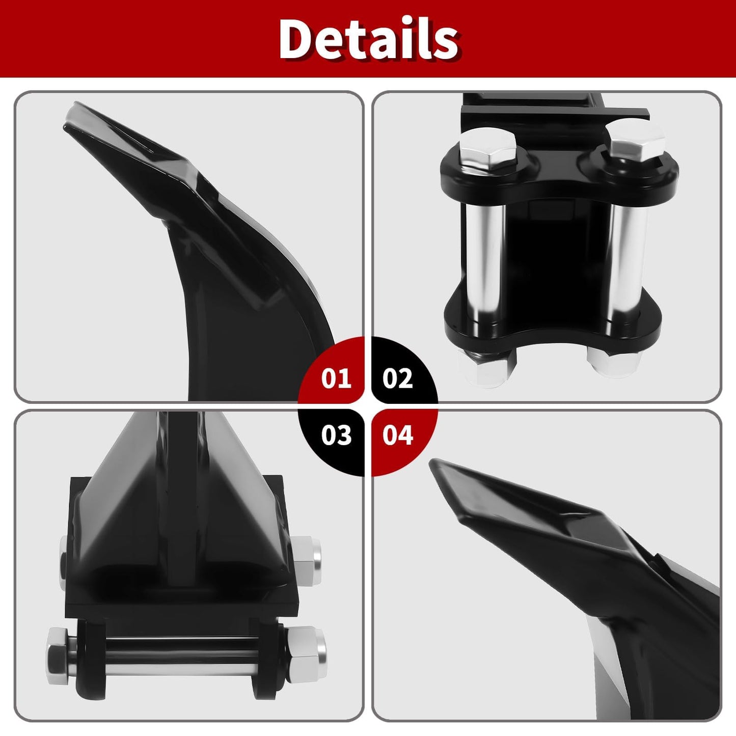 Nakkaa Small Excavator Ripper Single Hook Backhoe Compatible with 1-1.5 Ton Mini Excavator Span 3.54Inches, Hole Diameter 0.98Inches, Center Wheelbase 3.46 Inches