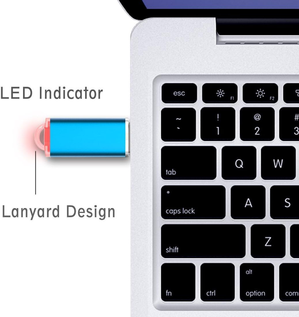 Maspen 32GB, 2.0 Drive,Blue,32 USB Flash Drive Thumb Drive High Speed Memory Stick Jump/ Zip/ Pen GB