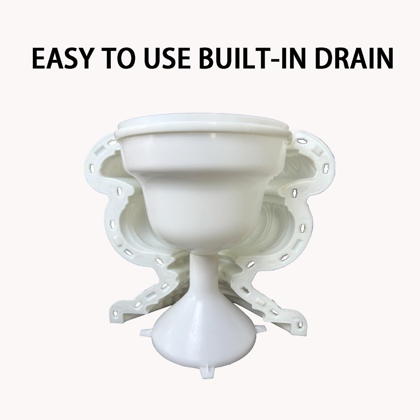 DIYUNIMOULD Extra Large Planter Molds,19.68 * 19.68 * 19.68 Inches Extra Large Flowerpot Molds Inset Drainage Pipe for Your Garden Decor