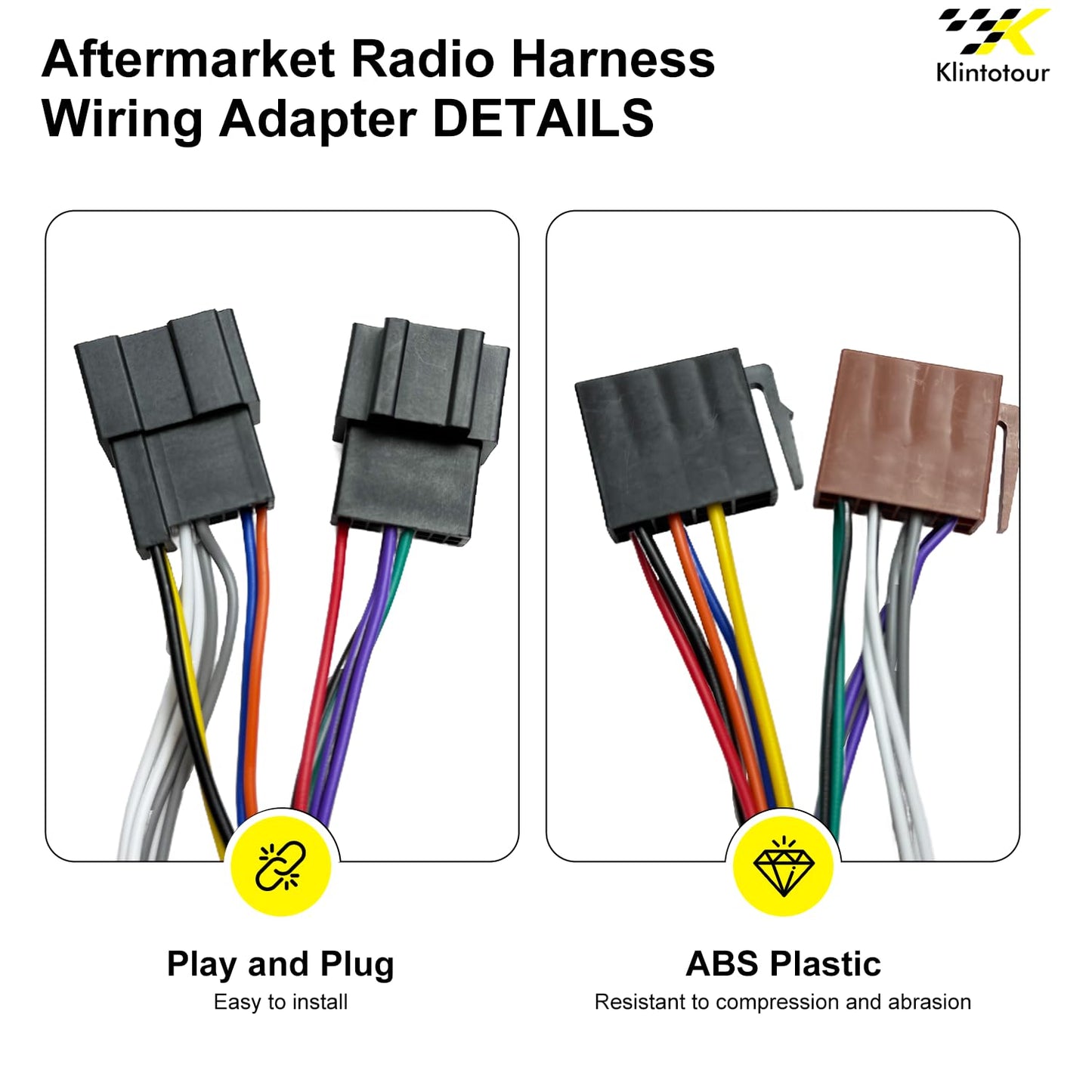 2006-2014/Buick 2006-2014, Aftermarket Radio Wiring Harness Compatible with Chevy Universal ISO Car Stereo Adapter Fits