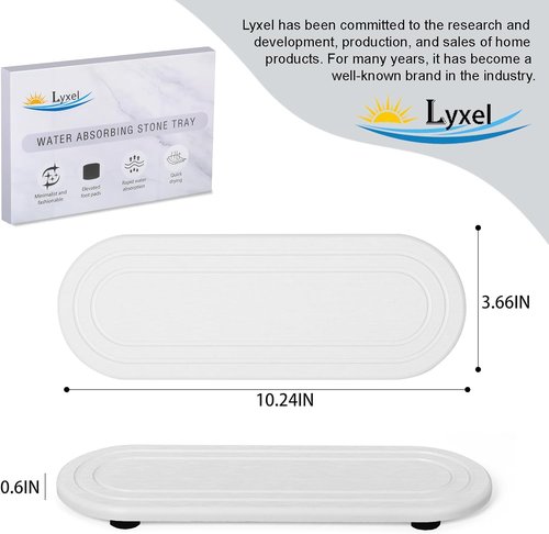 Diatomite Stone Sink Tray Set - Fast Drying Water Absorbing Coasters for Kitchen & Bathroom | 2PCS