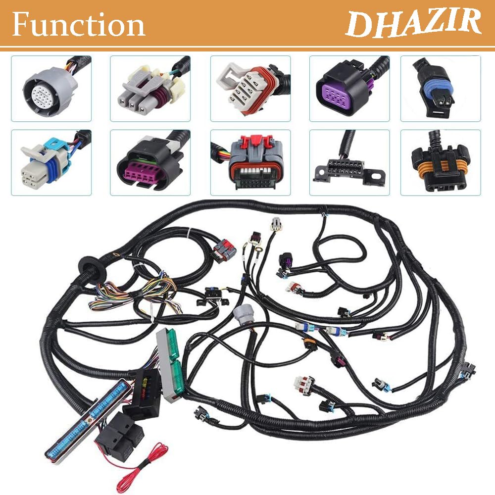 4L60E DBC Engine Wiring Harness Standalone Stand Alone fit for 1997-2006 GM LS1 4.8 5.3 6.0 L Vortec Engine Drive by Cable Throttle Body