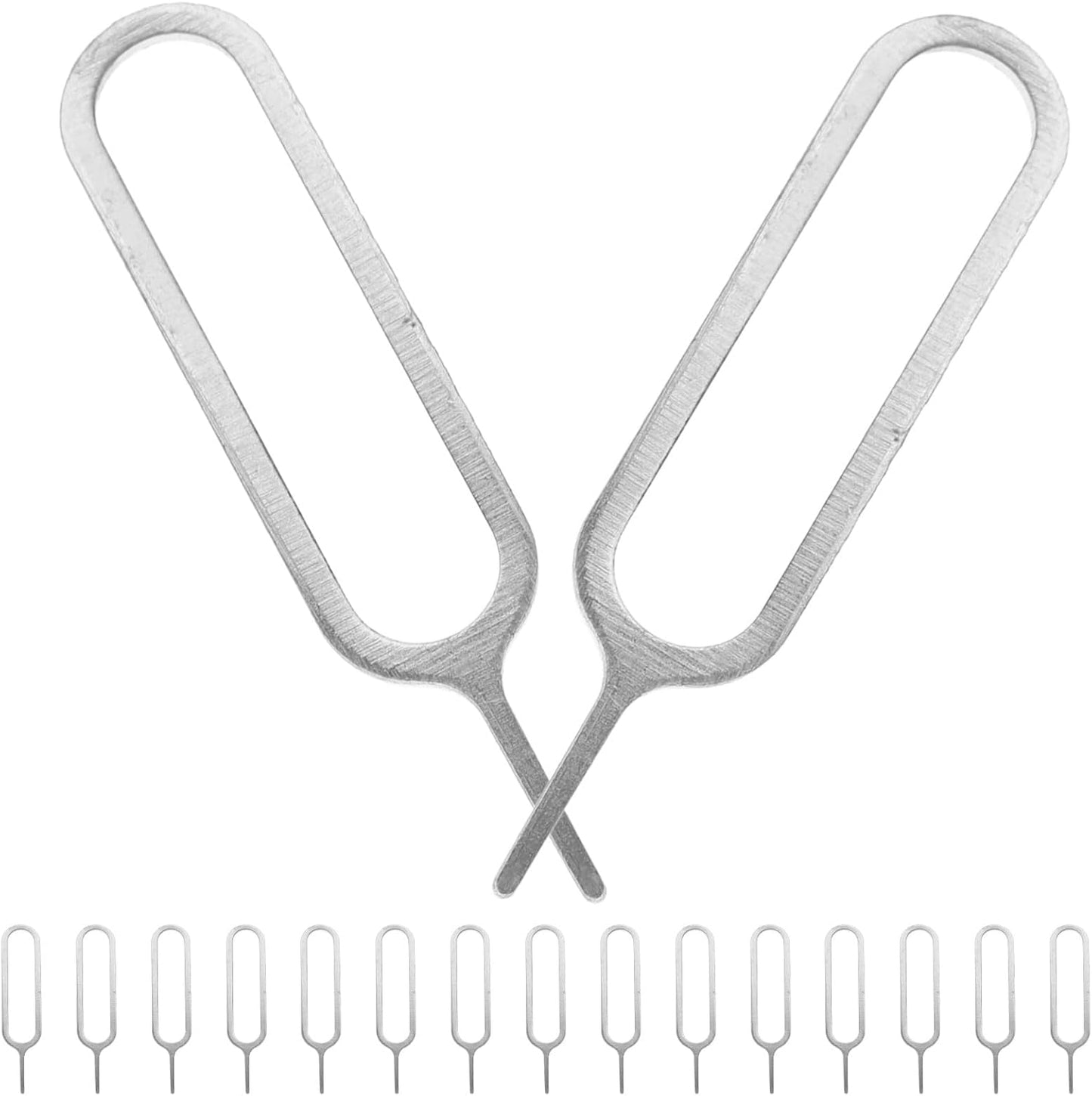 CTIRCHIU 500pcs Sim Card Removal Needles Eject Tool Phone Sim Tray Pin Extractor for Smartphones and Tablets Silver