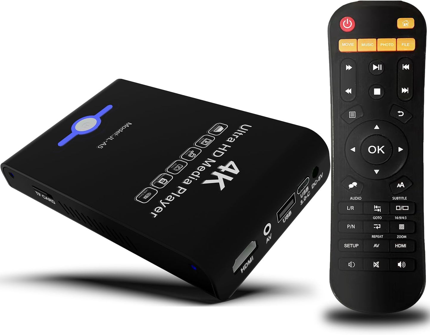 JLZNLC 4K 2-in-1,Digital H.265/HEVC H.264/AVC MP4 Videos,MP3 Card,4k Ultra HD Media Player & HDD Enclosure Signage