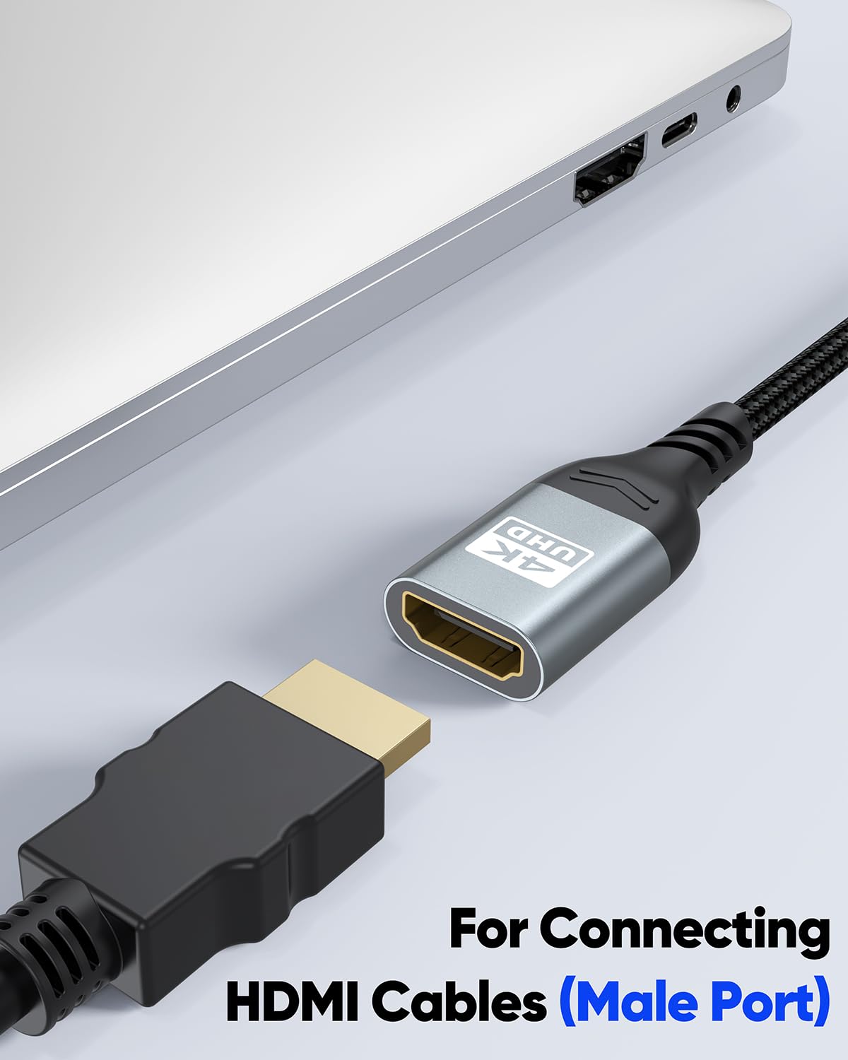 4K 10 4K@60Hz, 2K, 1080P, 3D PS5/PS4 HDMI Extension Cable FT HDMI Extender, HDMI Male to Female Adapter Cord ARC, HDR