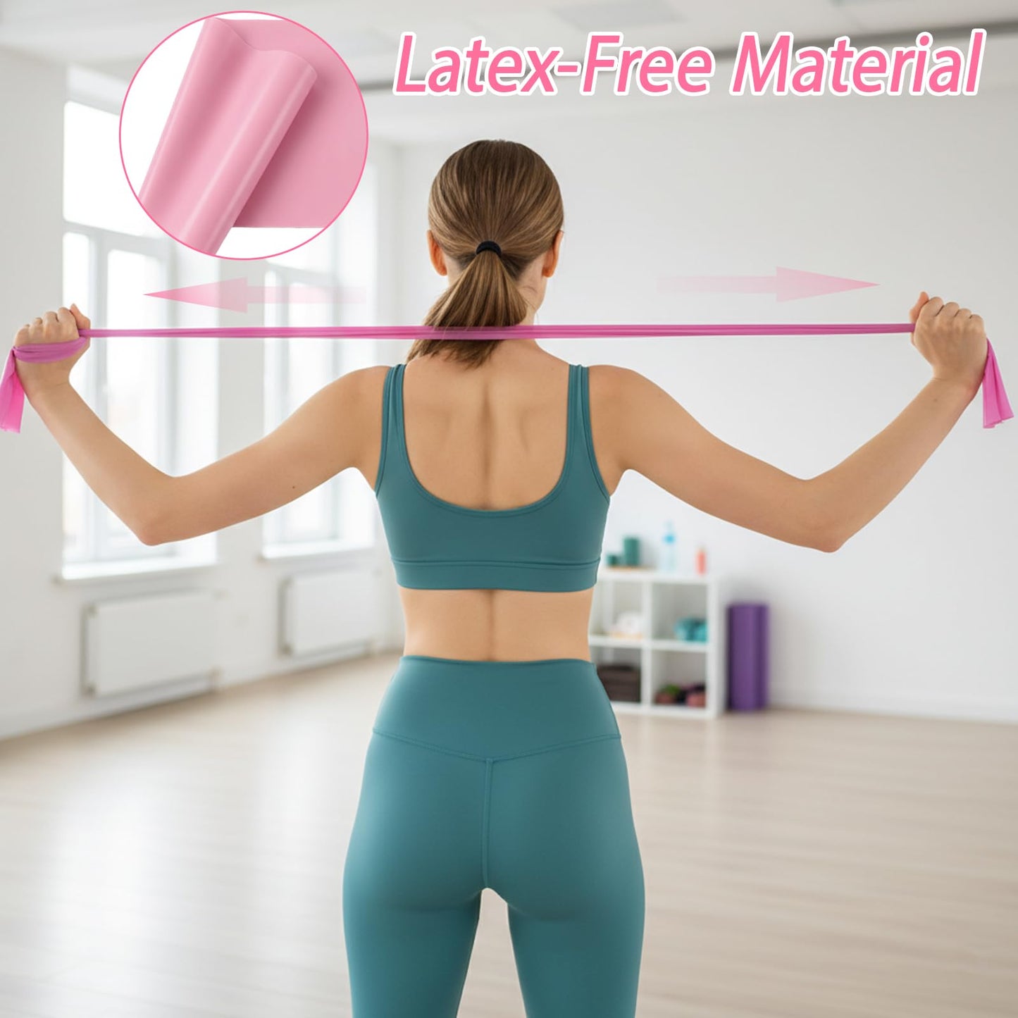 Pedal Resistance Band, Multifunction Pull Up Assistance Bands, 6 Tube Foot Pedal and Handles for Full Body Strength Training, Space-Saving Exercise Solution Home Workout Equipment