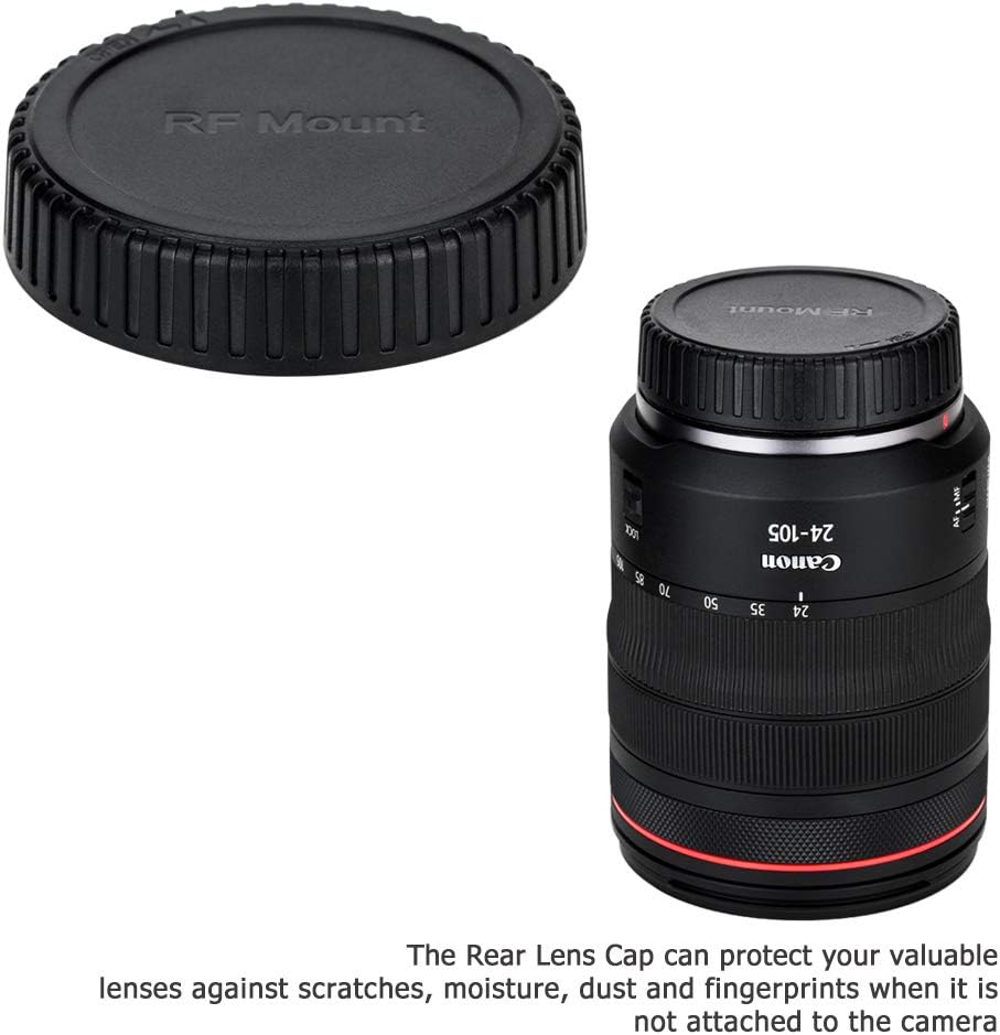 2-Pack R3 JJC ER-H Soft Eyecup Eye Cup Eyepiece Viewfinder & RF Mount Body Cap Rear Lens Cover Cap for Canon EOS Camera
