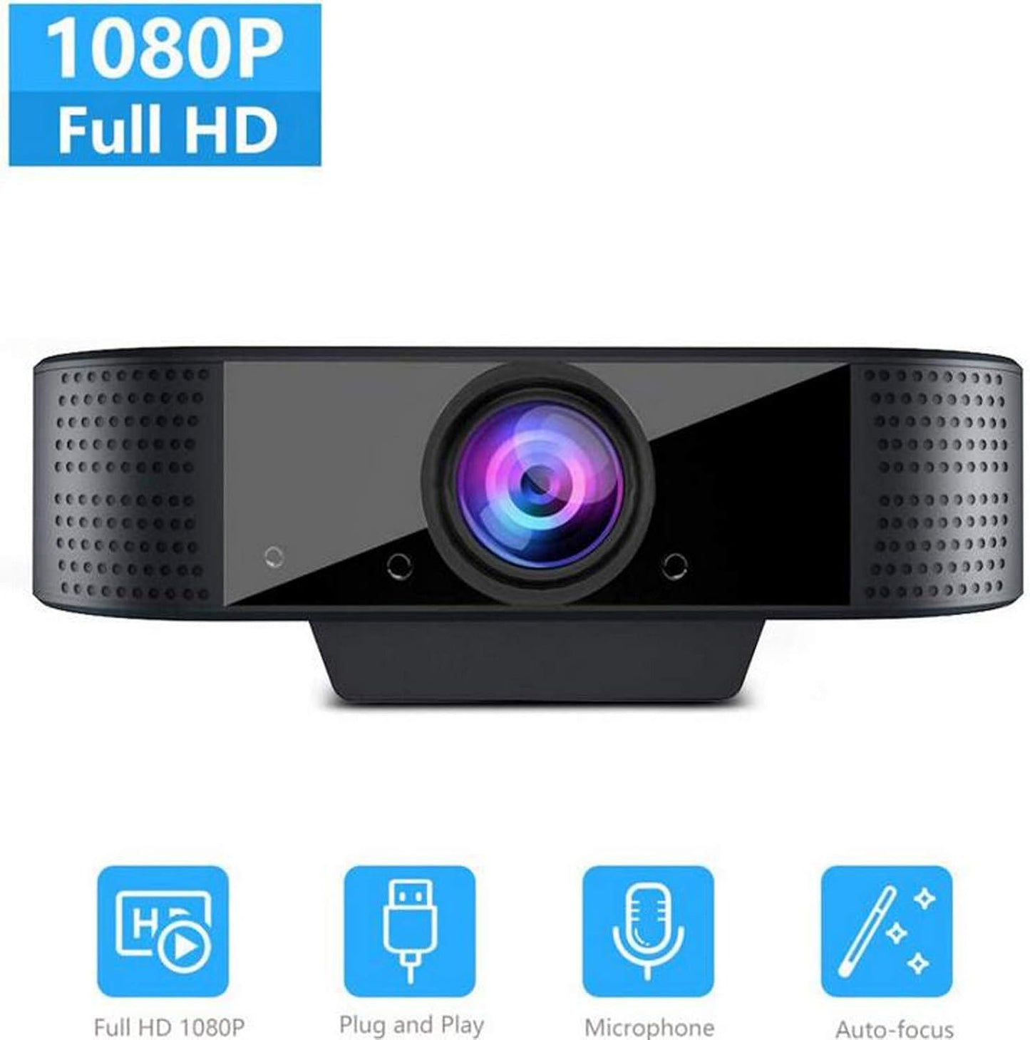 Lovskoo 1080p 30fps Focus,120 Streaming Camera Hd Webcam with Microphone,Fast Auto Wide Angle, USB Pc Camera Webcam