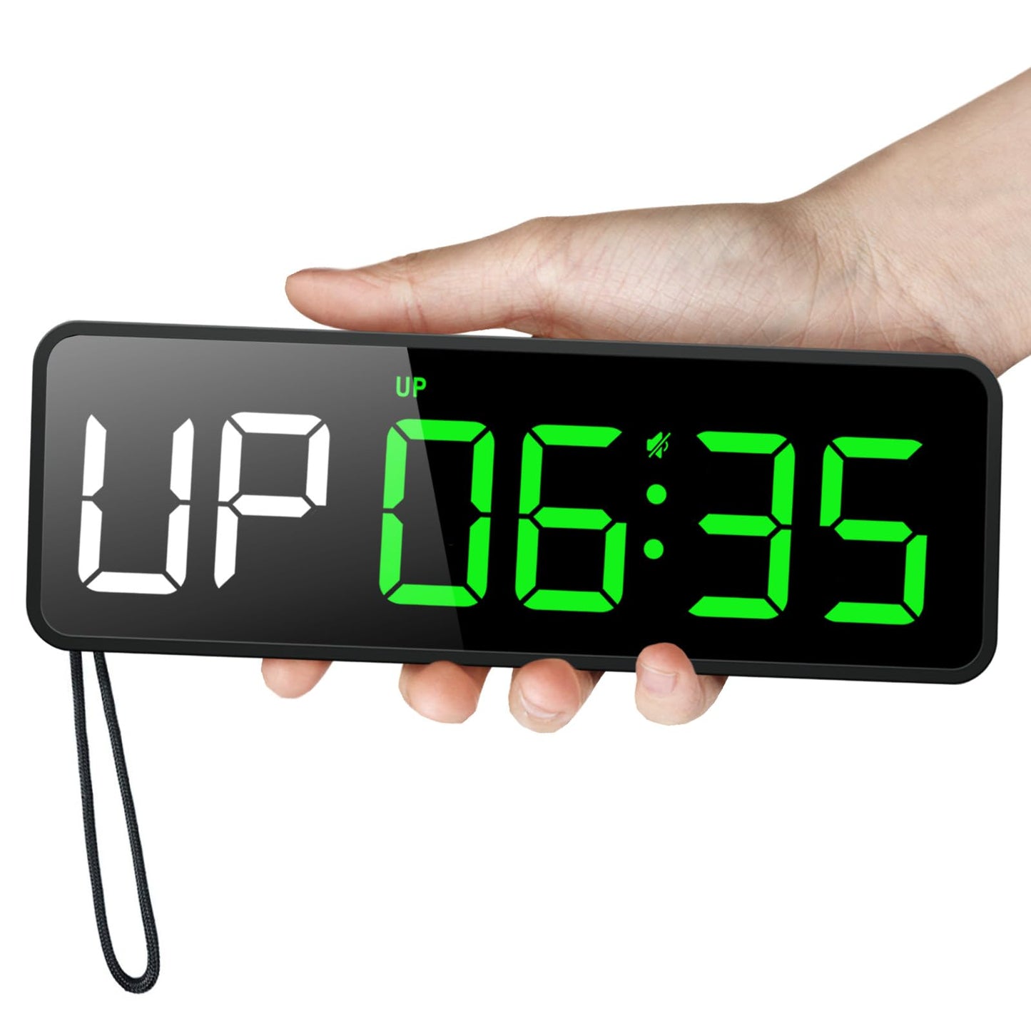 Acedeck Portable Gym Timer Clock: Fitness Digital Clock with Strong Magnet - Remote Control for Fitness Enthusiasts - Powerful Battery for Home Gym Garage Boxing Green
