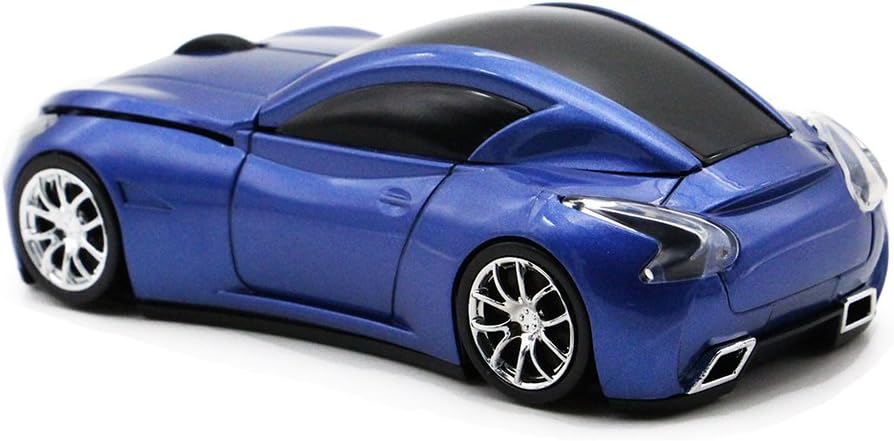 Ai5G Mice Ai5G 2.4Ghz Race Car Mouse Wireless Sports Car Shaped Mouse Computer Optical Mice with Led Light for Desktop