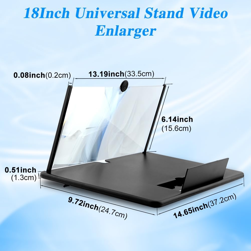 Bibabala Amplifier,3D Gaming(Size:18") Screen Magnifier HD Mobile Phone Magnifier Projector Screen