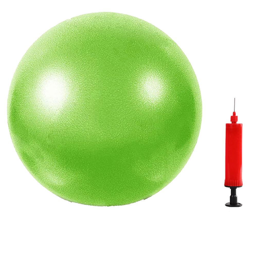 MOMPLUS Exercise Pilates Mini Yoga Balls Barre Small for Home Stability Squishy Training Physical Therapy Improves Balance with Pump(Green, 6 Inch)