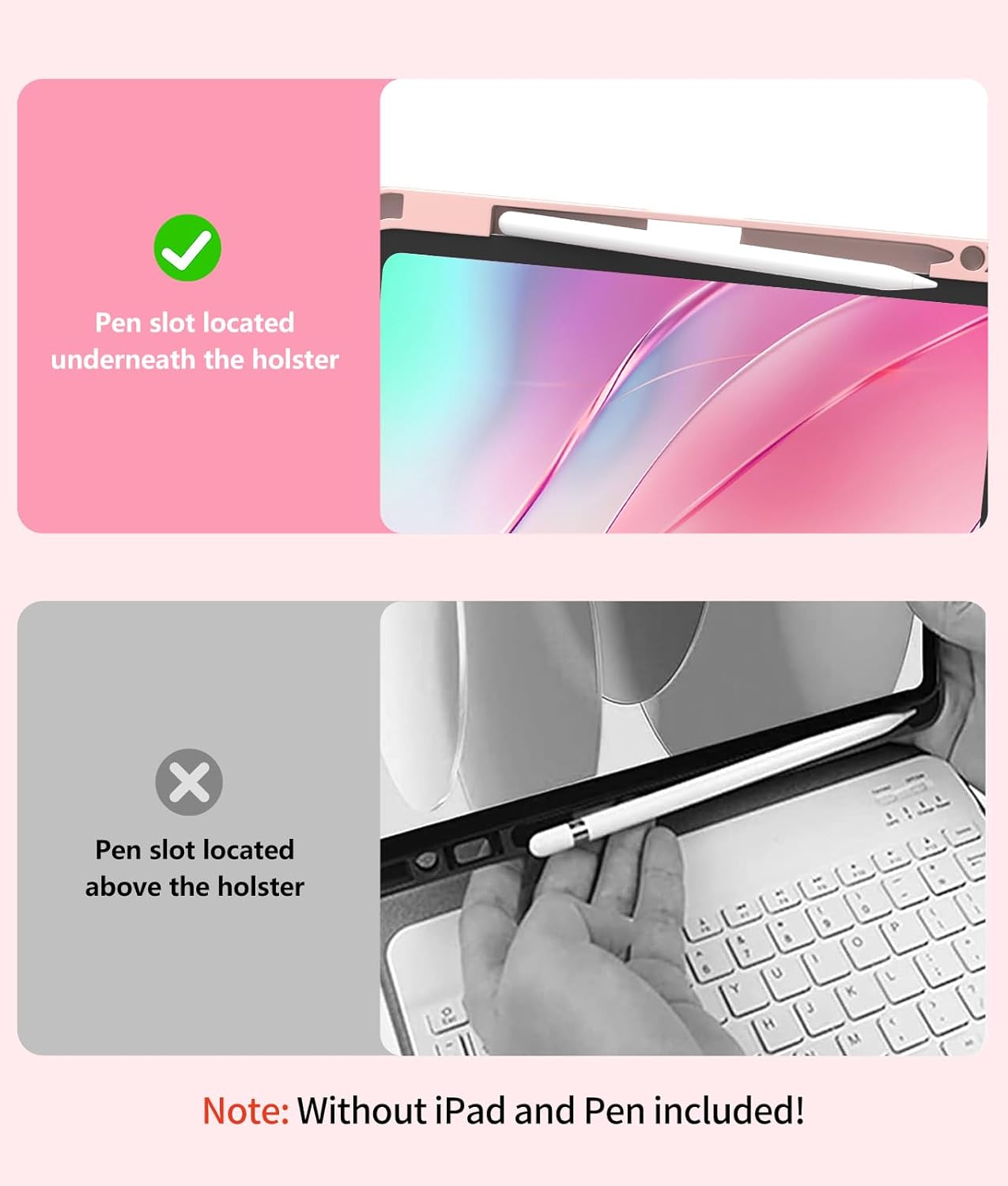 MMK 11th 10th 11/10.9" 2025 A16/2022, for iPad Generation Case with Keyboard Detachable Wireless Bluetooth Folio