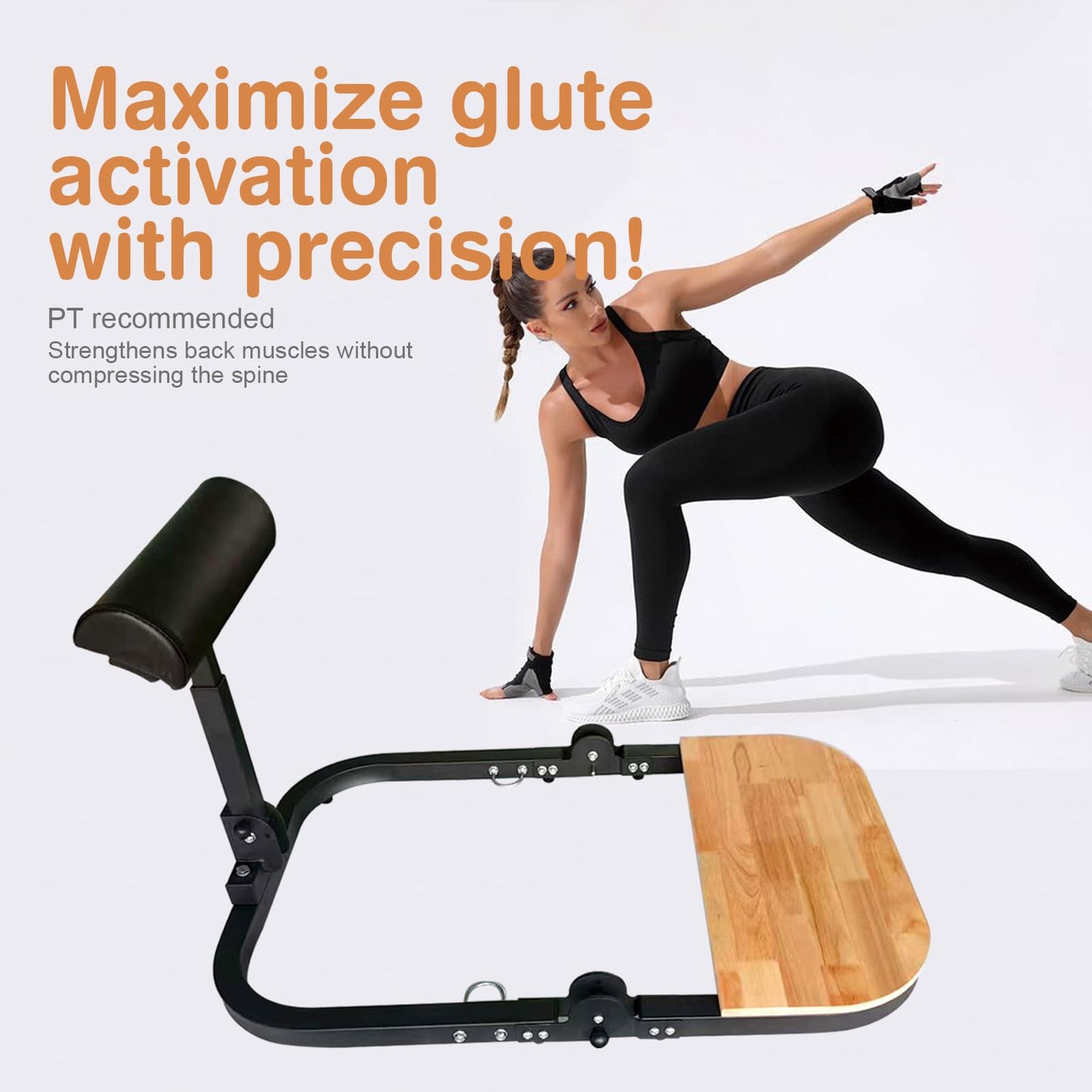 Hip Thrust Machine for High Resistance Glute Workout Equipment,Glute Machine Home Gym Hip Thrust Bench Comes with 50, 100, and 150 Lbs of Resistance
