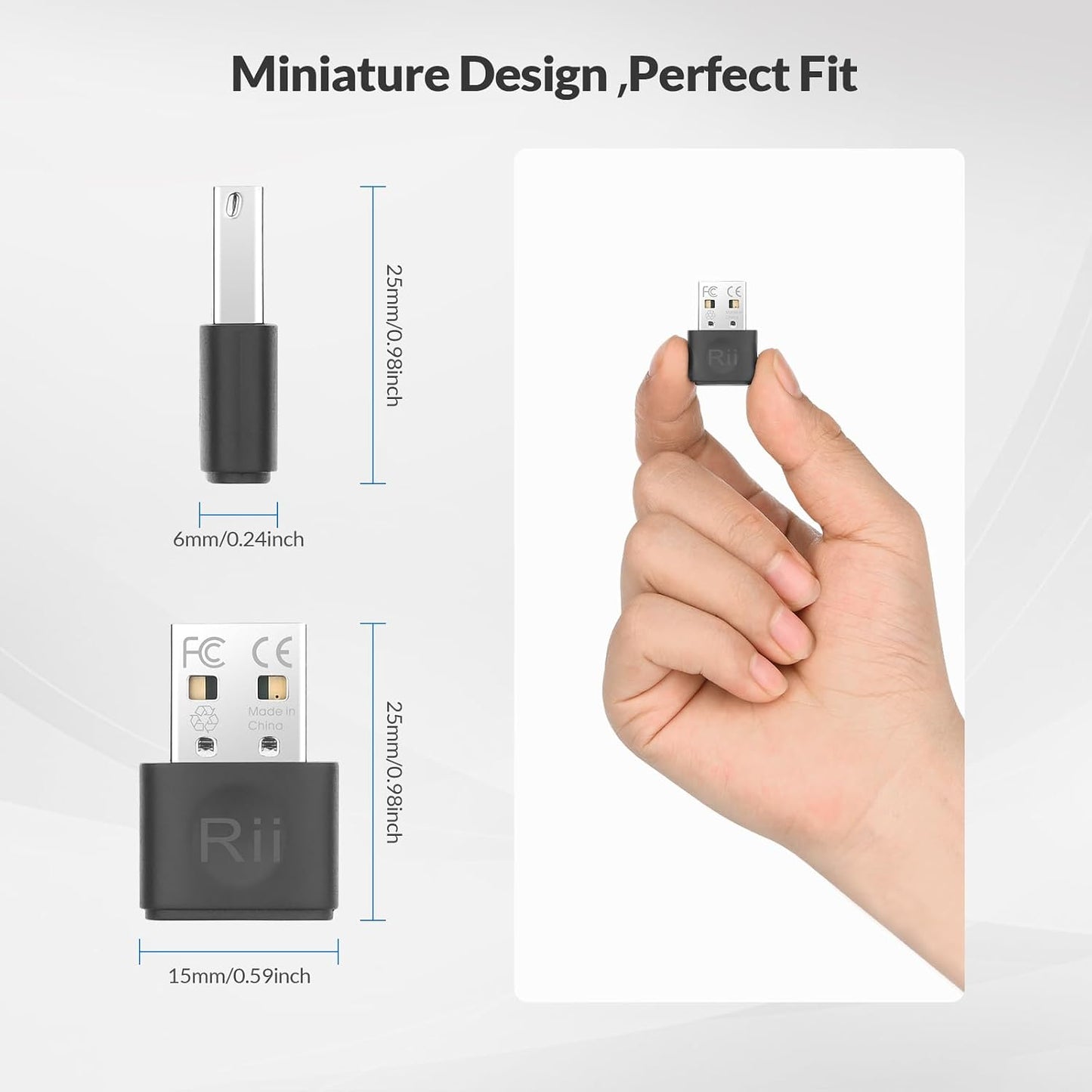 Rii 5.4 7/8.1/10/11,Bluetooth USB Bluetooth Adapter for Win Receiver & Transmitter