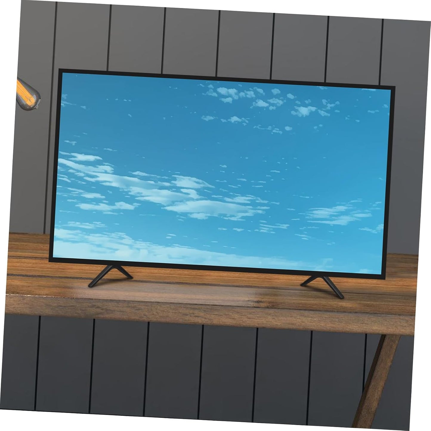 Tv Stand Base with Adjustable Plastic Legs Double Hole Design for Tabletop Tvs Easy Installation Robust Stability