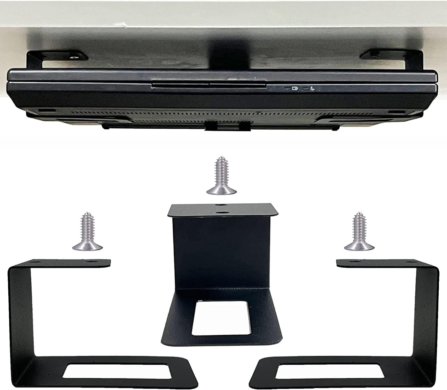 AUXPhome (3) Laptop Holder Under Desk Laptop Mount Organizer Rack Storage Shelf, Add On Under Table Laptops, Keyboard