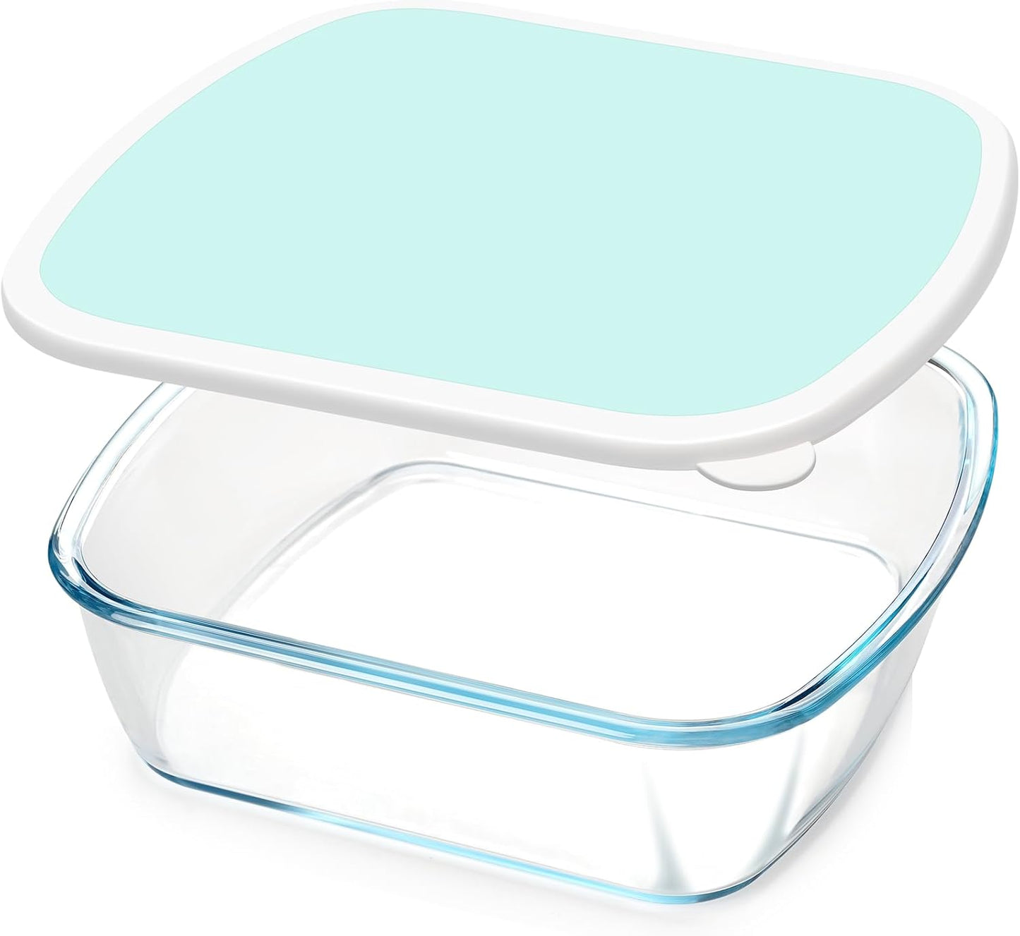 NUTRIUPS Glass Baking Dish - BPA-Free Lids & Mint Green Contrast Lid | 9 x 9 Square Pan