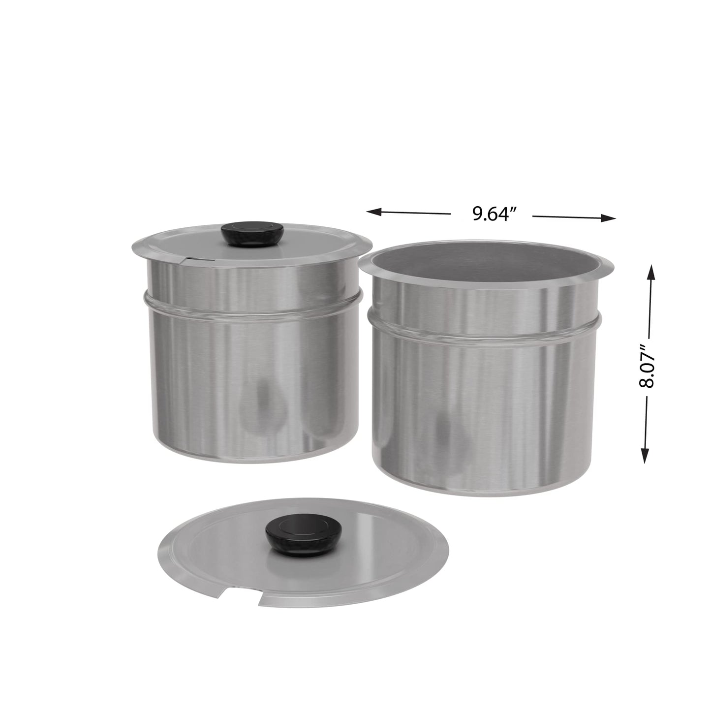 KoolMore Commercial Bain Marie Countertop Food Warmer, Soup Station, and Buffet Table Server with Two Serving Pots and Tap, Stainless-Steel Steamer with Auto Shut Off (CFW-4T), Silver