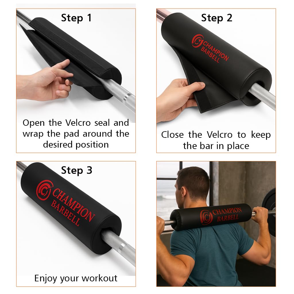 Champion Barbell Bar Wrap Pad, Black