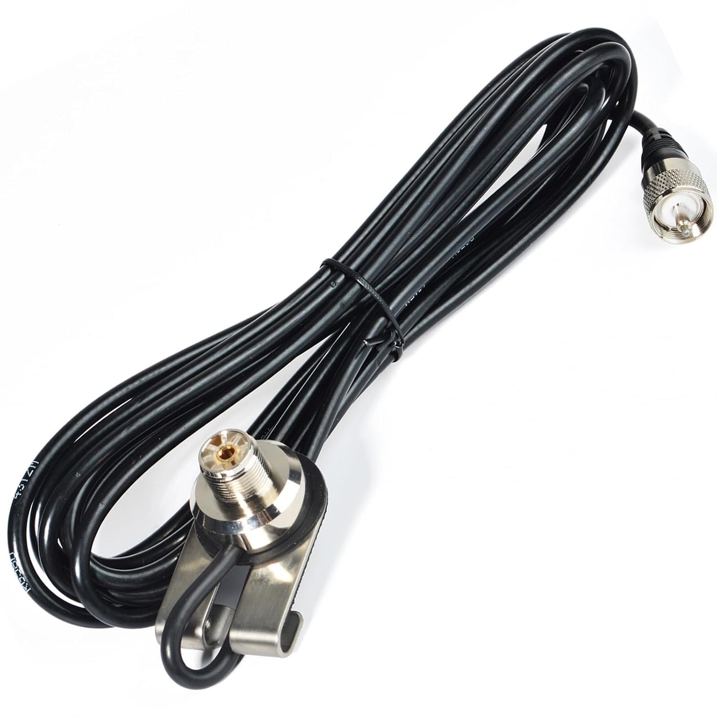 13Ft RG-58 PL-259 SO239 (TCJ-N6) HYS Heavy-Duty Trunk Lid Antenna Mount Bracket Base with Coax Cable, to UHF Connectors