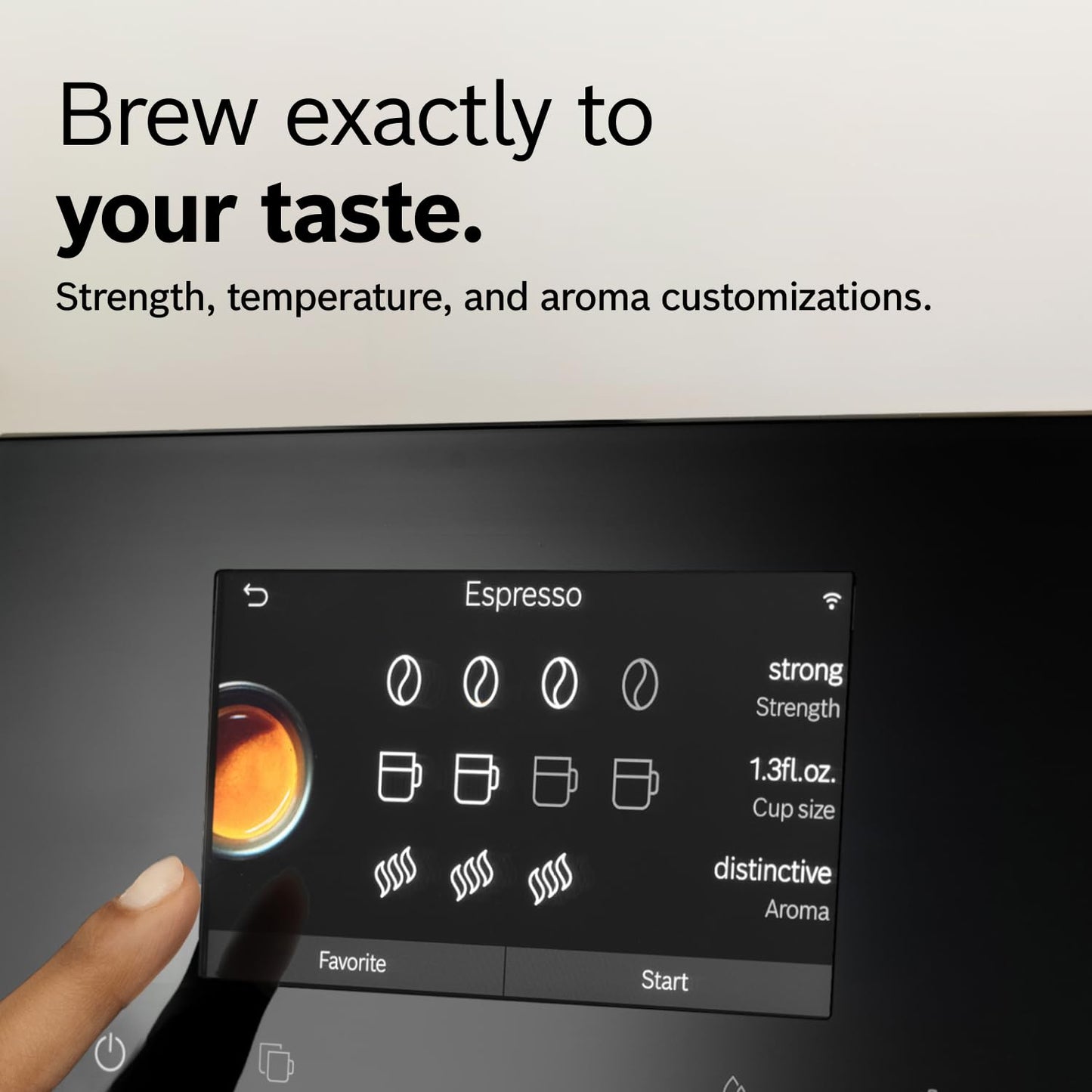 Bosch Fully Automatic Coffee and Espresso Machine - 35 Drinks, Double Cup Barista Style Super Coffee Maker - Touchscreen, Large Bean Capacity - Easy Clean, Maintenance - Black - TPU60309