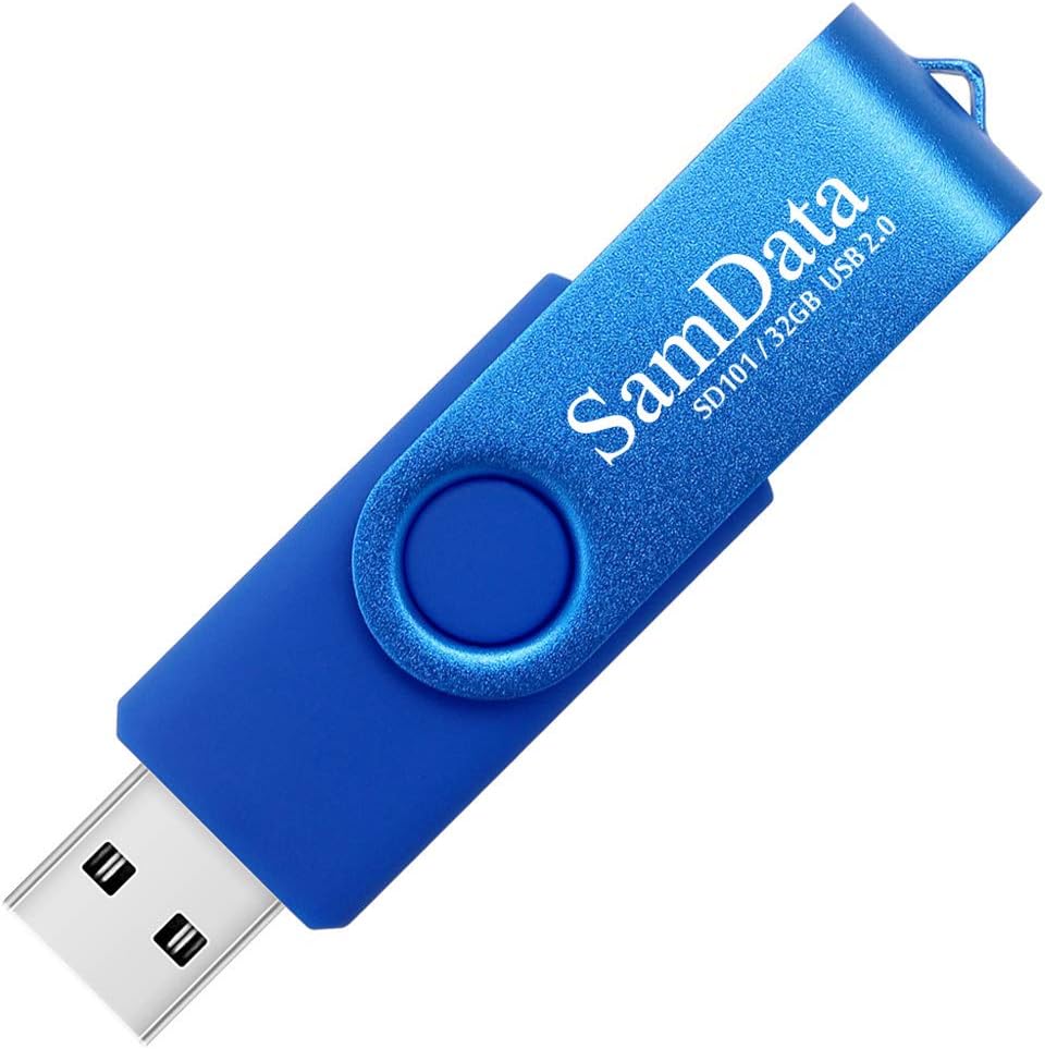SamData 32GB 2 Pack 32GB (2 USB Flash Drives Thumb Drives Memory Stick Jump Drive with LED Light for Storage and Backup