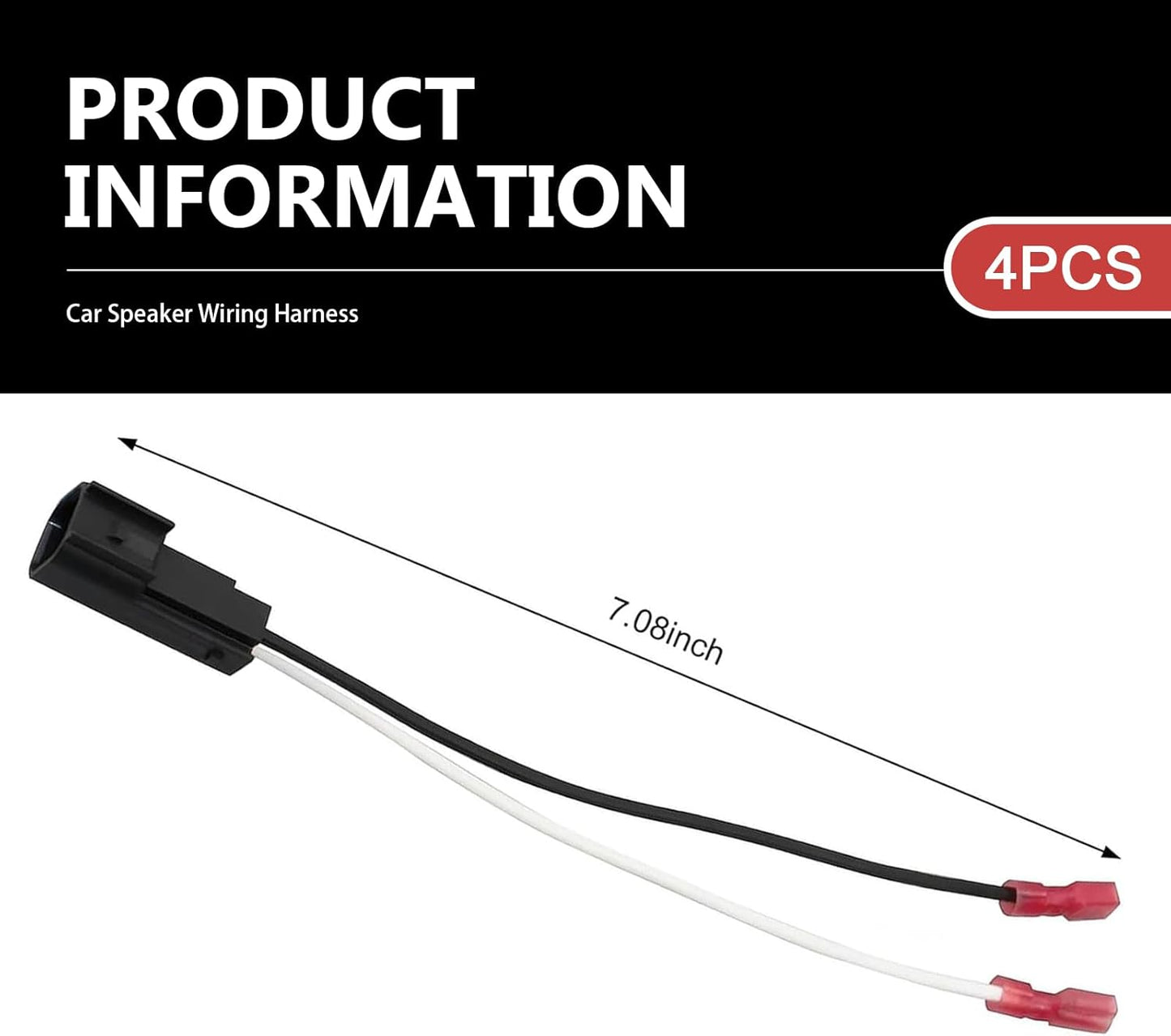 CouTunp 4PCS 72-5600 F150 F250 Speaker Harness, Car Door Speaker Adapter Connector Plug, Speaker Wiring Harness Adapter