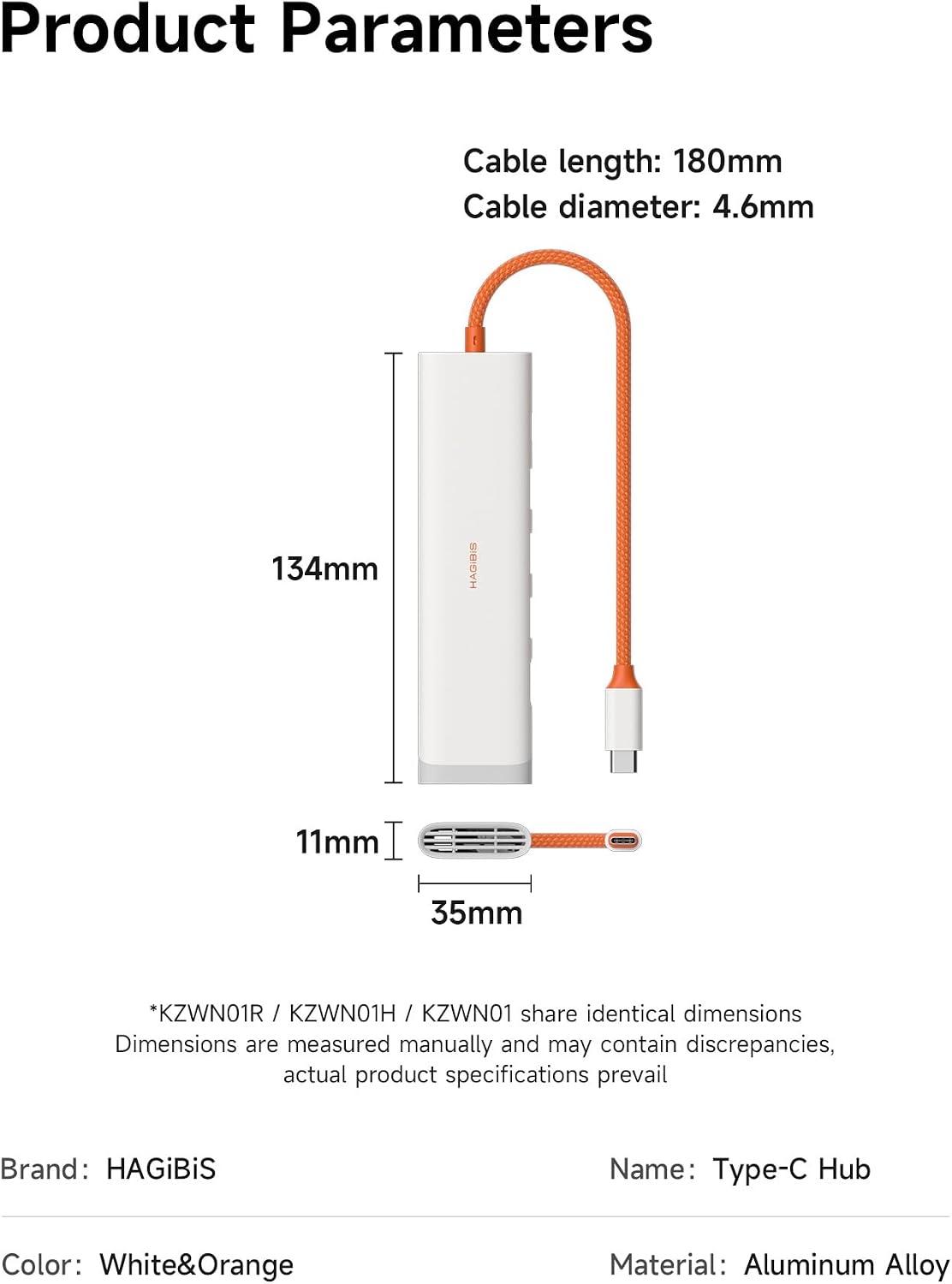 Hagibis 5 1 4K@60Hz USB3.0 3 100W (KZWN01H) USB-C Hub, in Multiport USB C Splitter Ultra Slim Heat Dissipation Docking