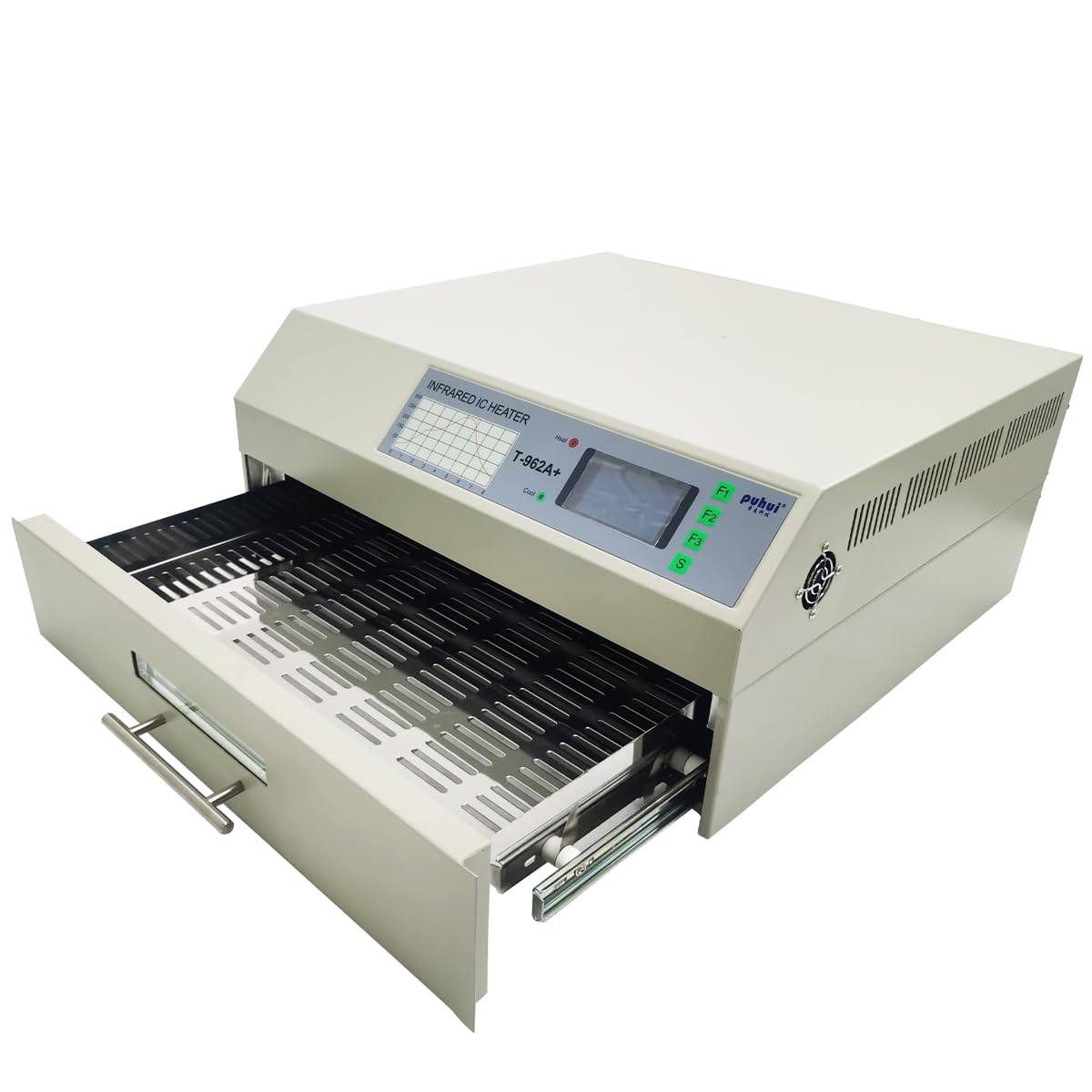 INTBUYING 110V Reflow Oven T962A+ 2300W Micro-computer Control Reflow Soldering Machine with 17.7x14.6 Inch Soldering Area Drawer Type Lead Infrared IC Heater Free Reflow Soldering Machine
