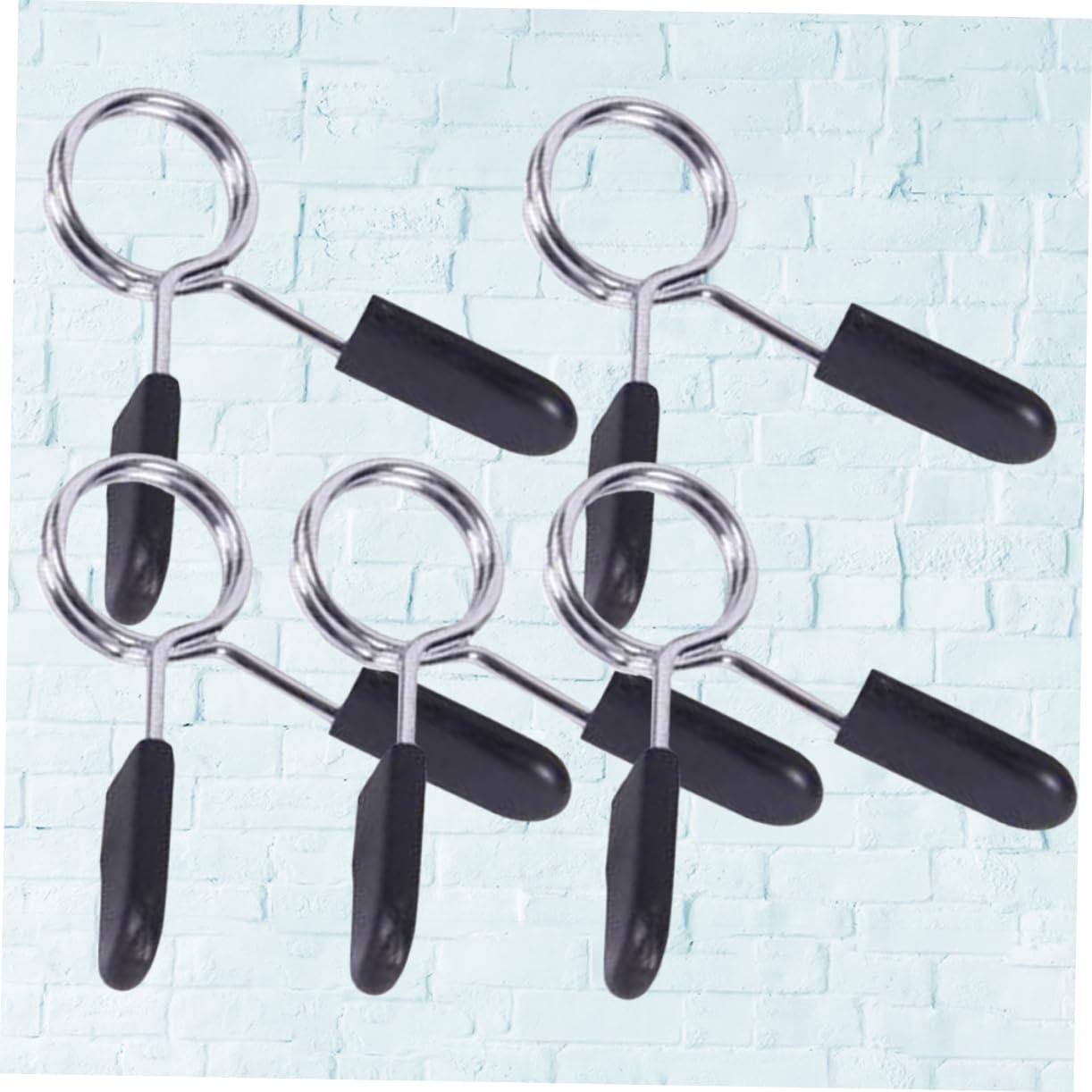 5pcs Barbell Spring Clip Collars, 1.18In Weight Lifting Clamps, Dumbbell Collar Spring Clips for Gym, Powerlifting, Cross Fit, Weightlifting
