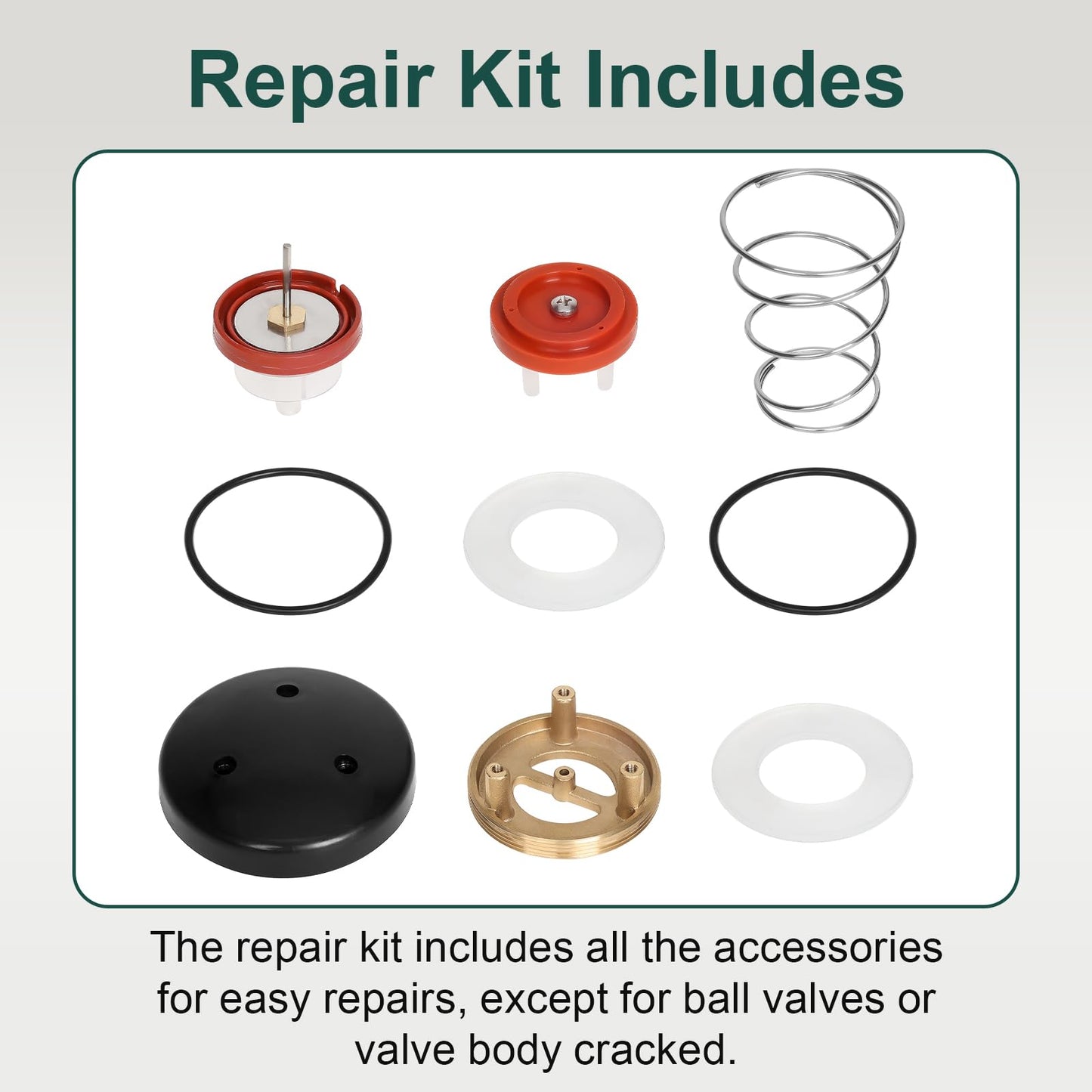 【UPC® Certified】1" Brass Pressure Vacuum Breaker with Repair Kit, Max 400PSI Sprinkler Backflow Preventer for Non-Potable Systems Like Irrigation & Industry