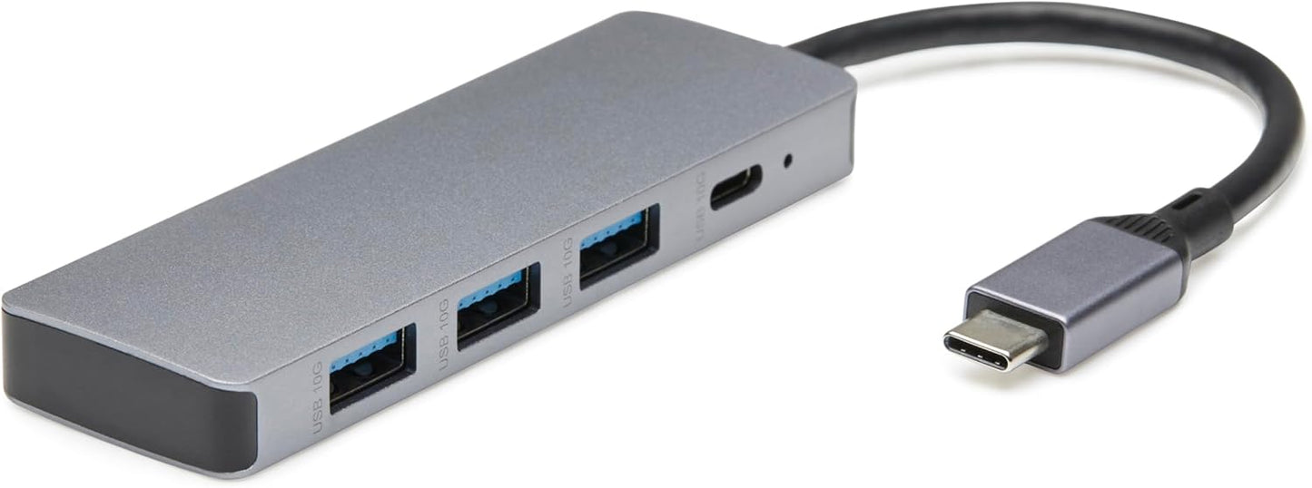 Amazon Basics 3.2/3.1 2 10Gbps, 1xUSB-C/3xUSB-A, USB Gen Multiport USB C Hub Dock, USB-C to Works with Windows/Mac