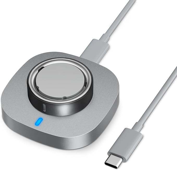 Compatible with Oura Ring Gen 4 Charger Size 5, Fast Charging Dock with USB-C Cable