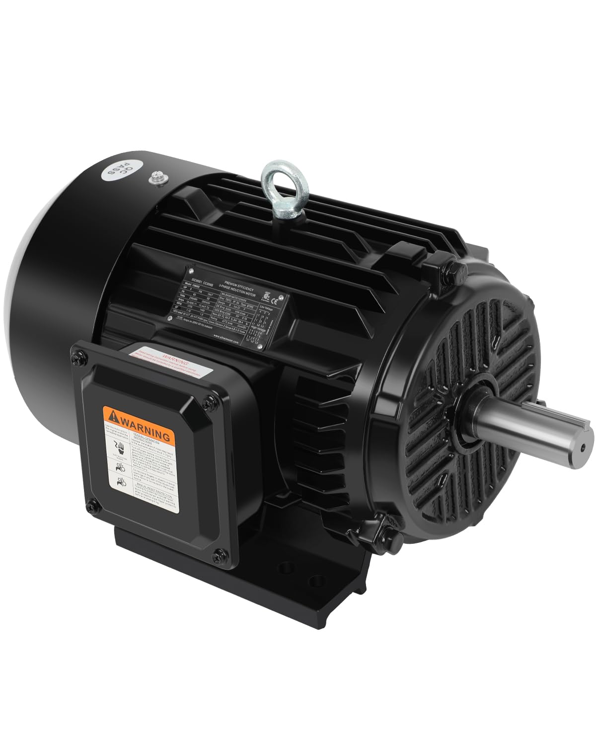 5HP Electric Motor Three Phase Motor 1480/1770 RPM,184T Frame,1-1/8"Shaft Diameter CW/CCW Cast Iron Shell Air Compressor Motor