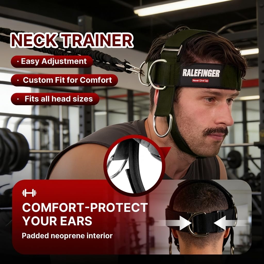 Neck Exerciser and Neck Trainer- Neck Training with 30lb Resistance Bands，Neck Strengthener Workout Equipment