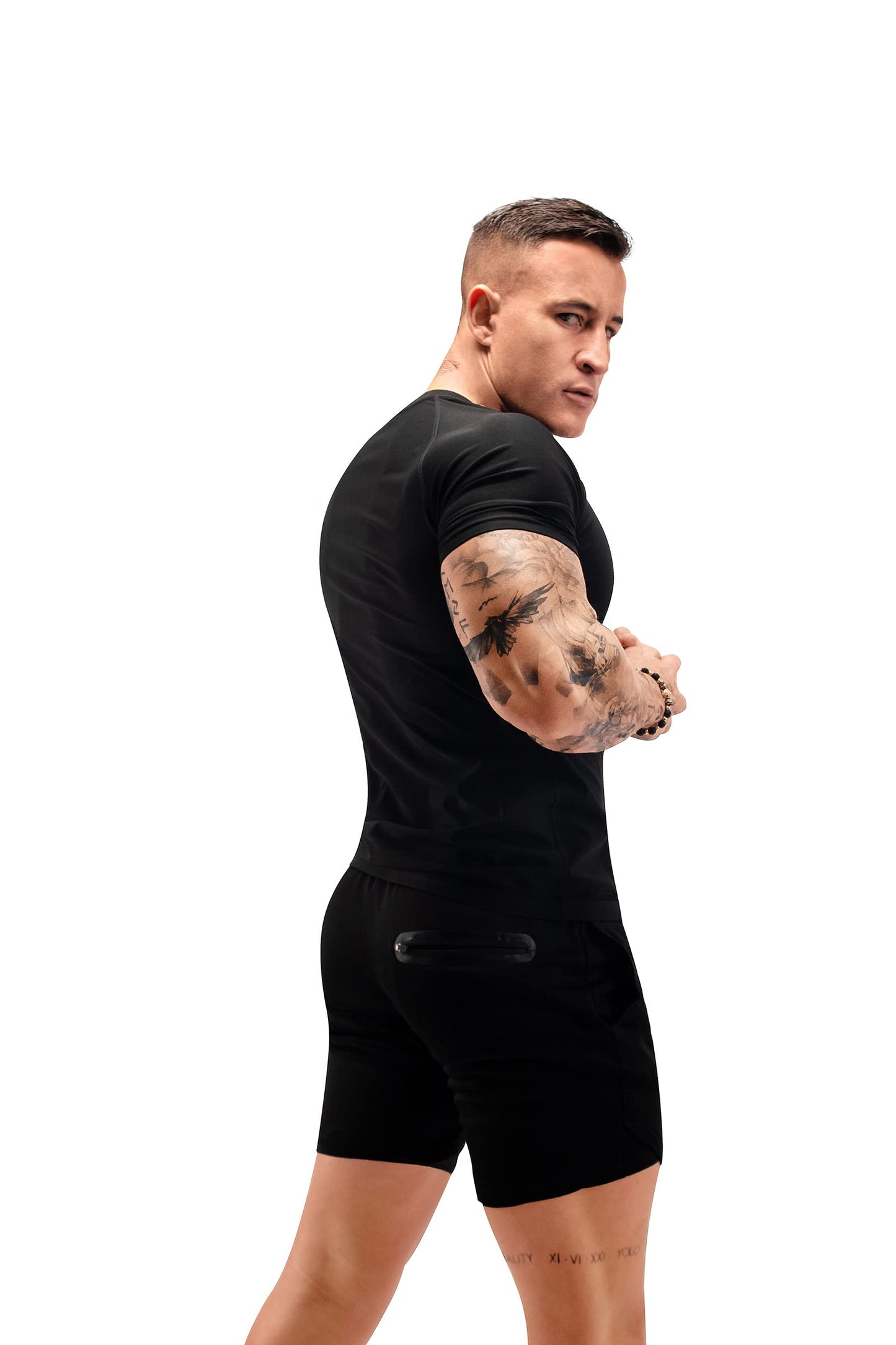 FUXERT Sauna Shirt for Men Sweat Sauna Suit for Gym Exercise Compression Shirt Workout Shapewear (SOBK XL)
