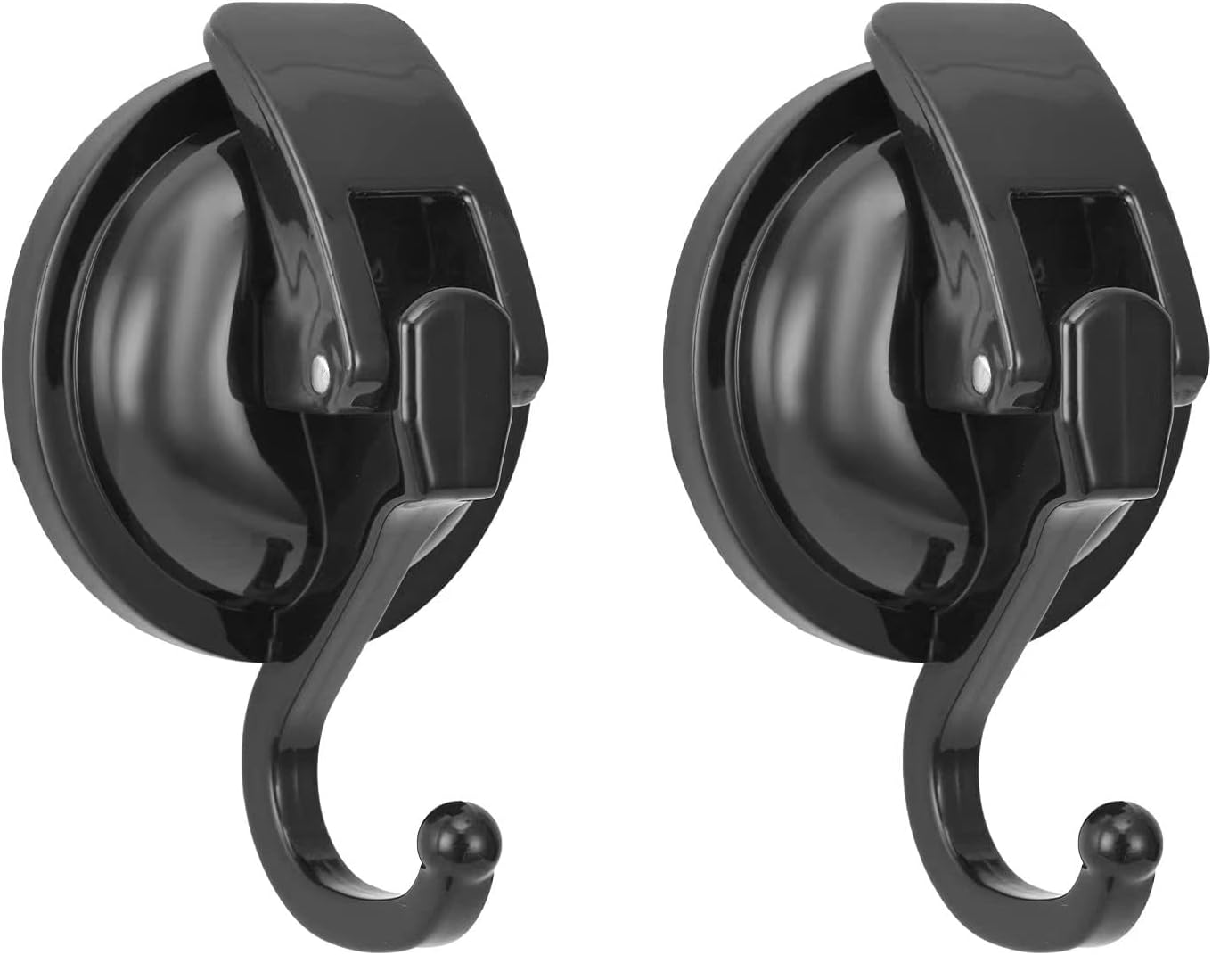 Skiennix Heavy Duty Vacuum Wreath Cup Hook - Super Suction, No Hole Required | Black-Plated, 2 Pack