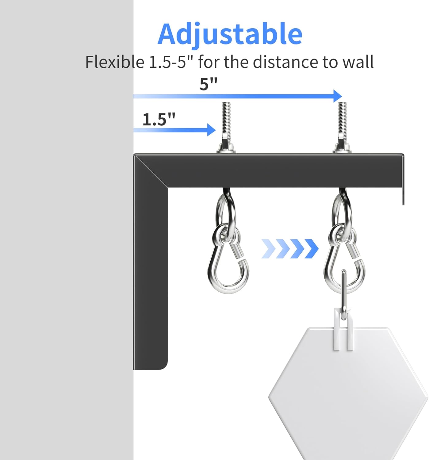 XINLEI 6 inch 66 lbs, PRL003B Universal Projector Screen Wall Mount L-Brackets Hanging Ceiling Mount, Adjustable