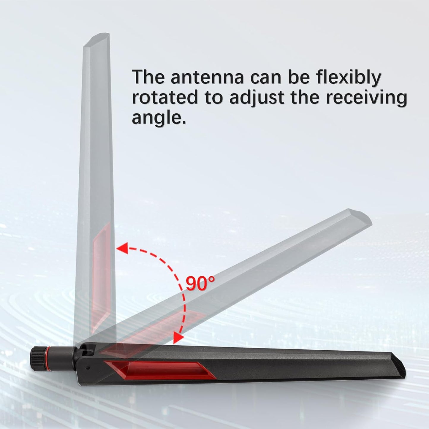 Superbat 6 6E 2.4GHz 5GHz 6GHz 2-Pack WiFi Tri-Band Antenna RP-SMA Male Omni-Directional Antenna - for Router PC