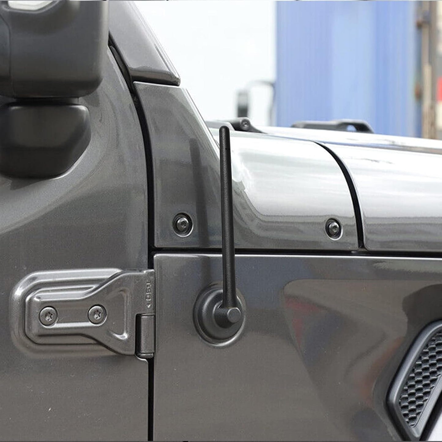 KSaAuto 2007-2026, Short Antenna Compatible with Jeep Wrangler Gladiator JK JL Carwash Proof Jeep Antenna Replacement