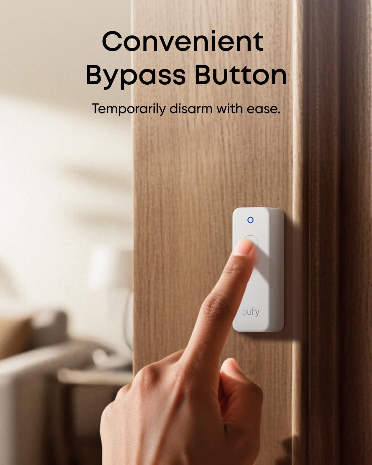 eufy Security E20, Communication 2, 3, eufy Entry Sensor Dual-Side Detection, Convenient Bypass Button, Extended