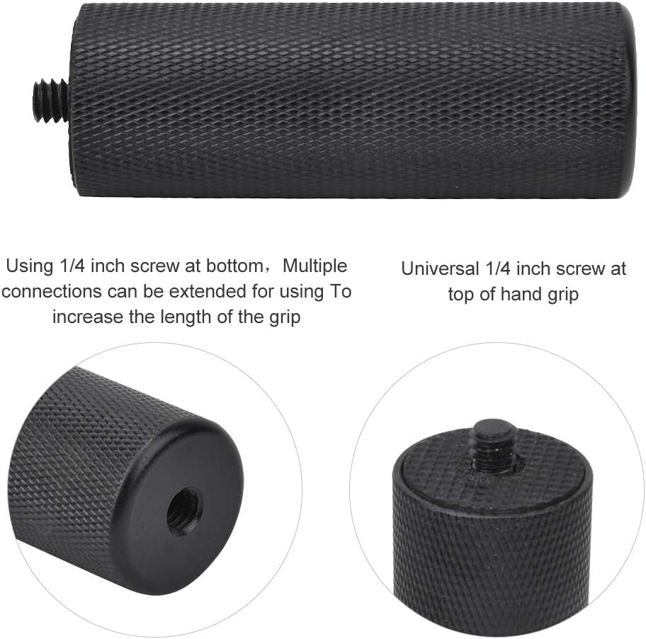 ciciglow 1/4 Inch Camera Hand Grip, Aluminium Alloy Flash Light Hand Grip Camera Stabilizer with Screw for Fill Light