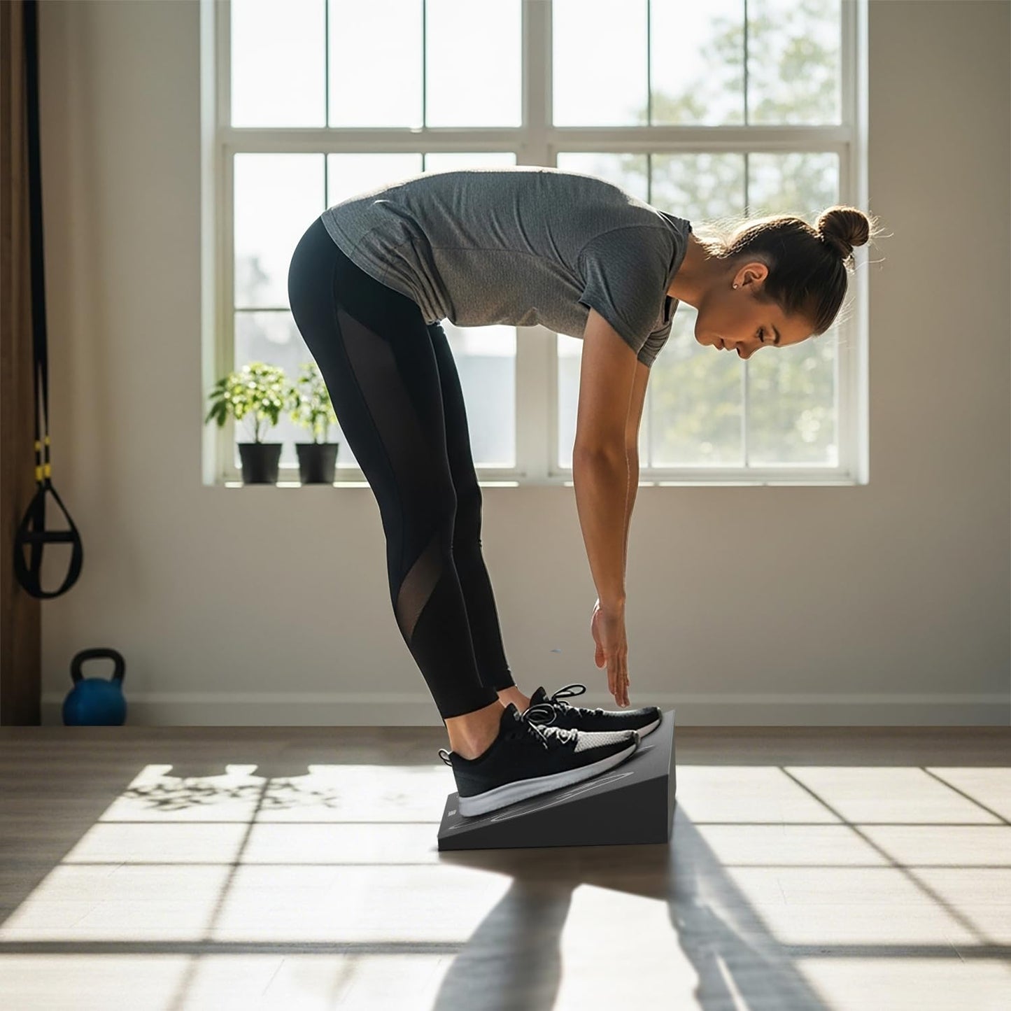 UNMERA Squat Wedge Block - Non-Slip Heel Elevator | Improves Squat Form, Mobility & Strength for Weightlifting, Deadlifts